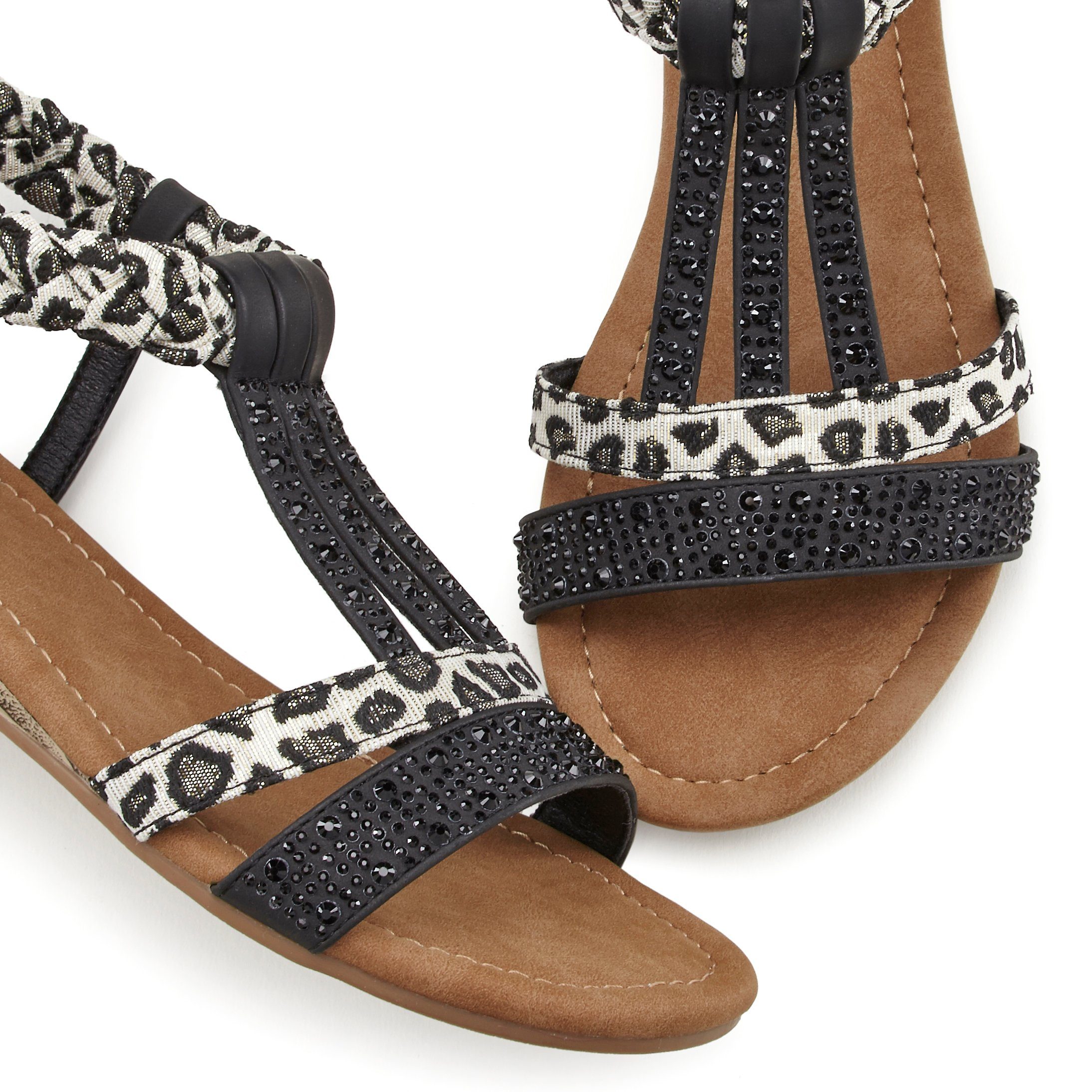 Lascana Sandalen Zomerschoen Sandalette, zomerschoen met versiering en kleine sleehak VEGAN