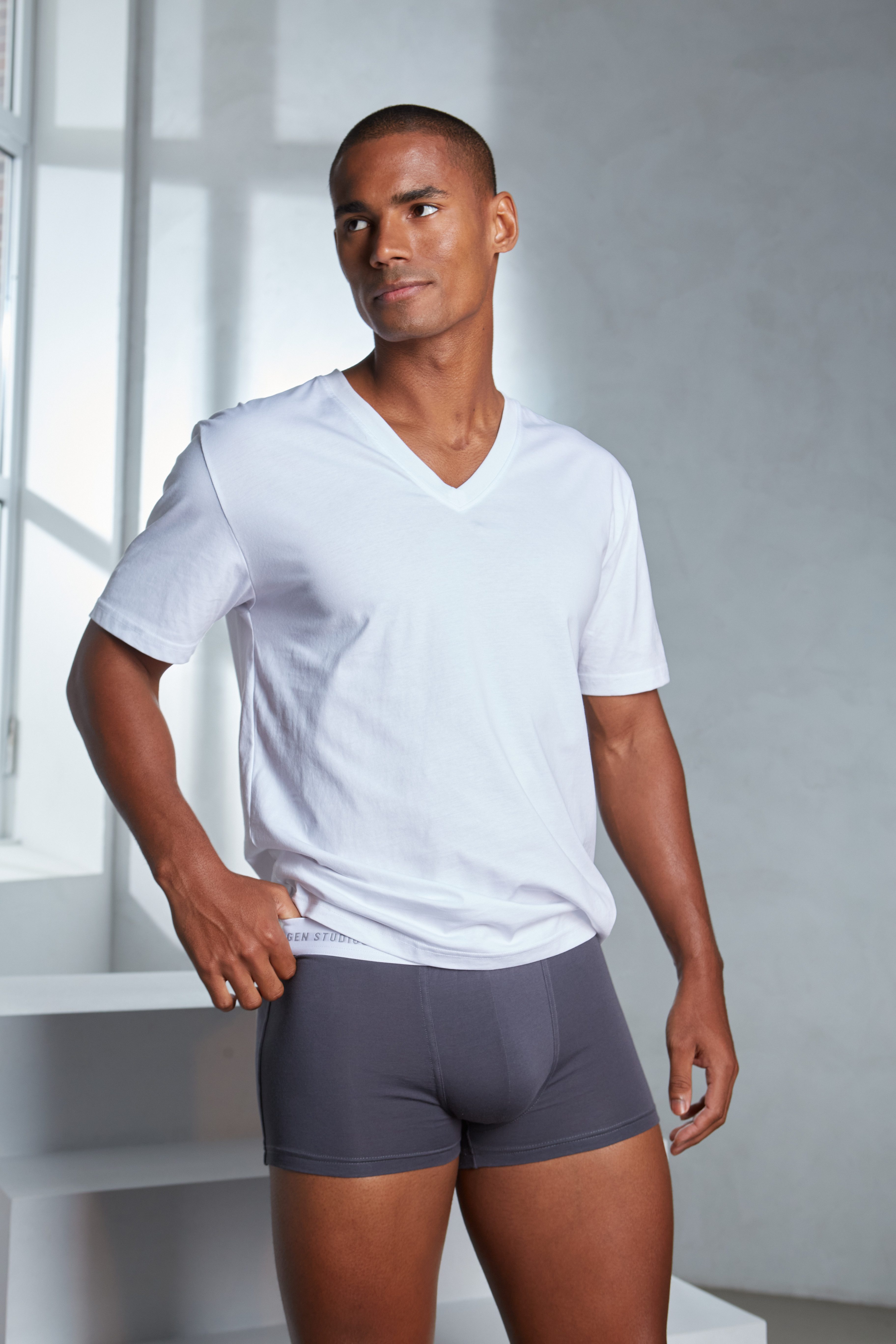 Copenhagen Studios Boxershort voor heren met witte logo-tailleband (3 stuks)
