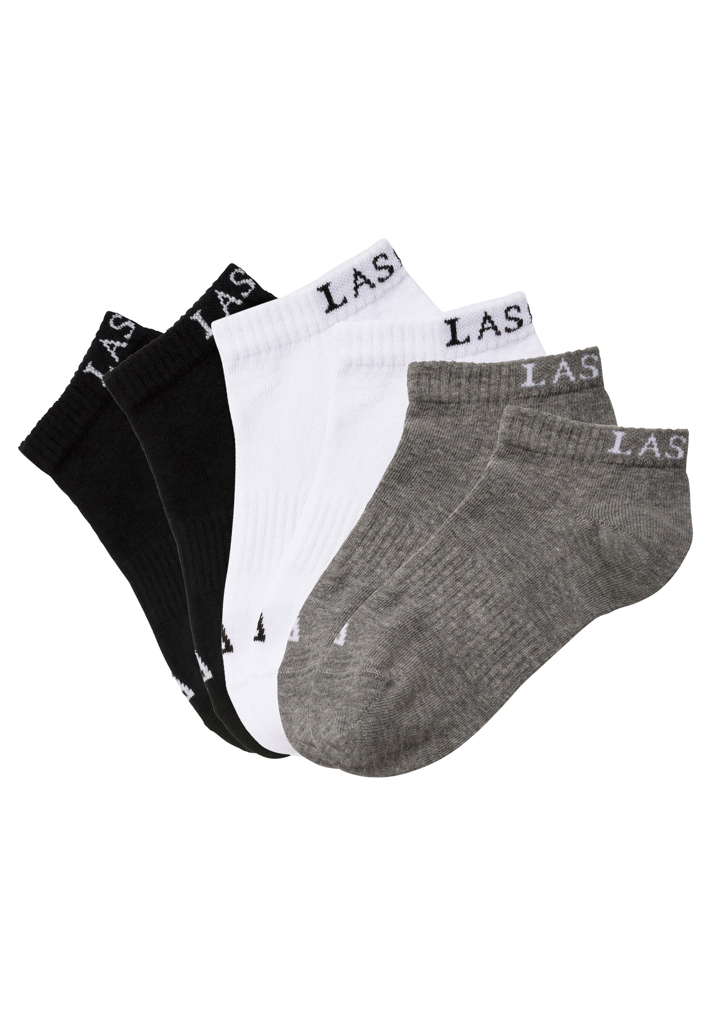 active by Lascana Sneakersokken met ingebreid merklogo (set, 6 paar)