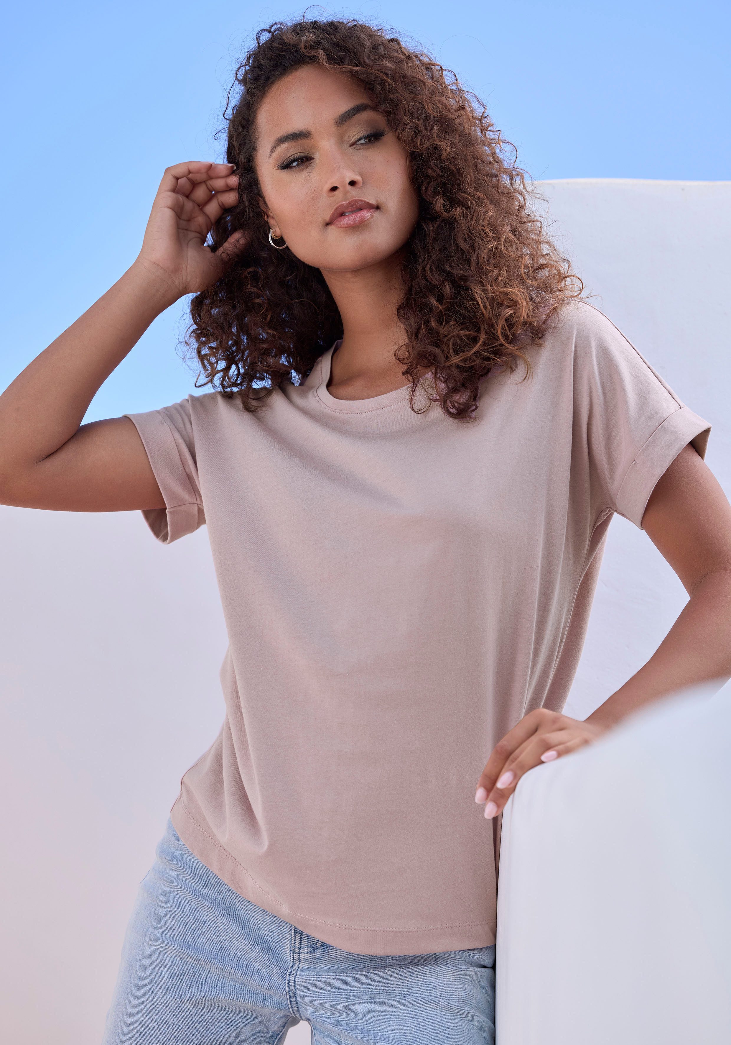 Copenhagen Studios T-shirt Met subtiele logoprint achteraan van zachte jersey kwaliteit met biologische katoen