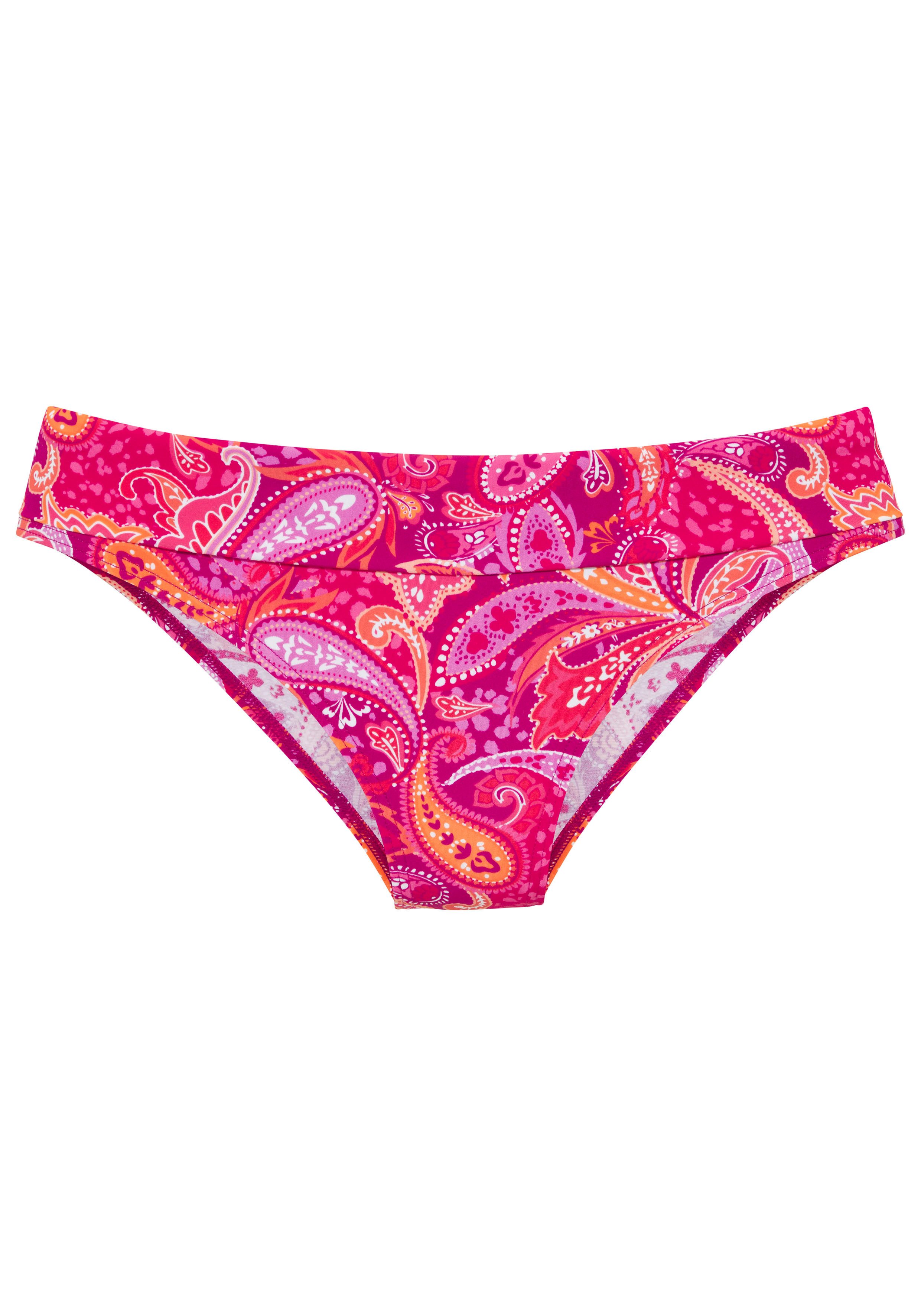 Vivance Bikinibroekje Pretty met omslagband en modieus paisley-patroon
