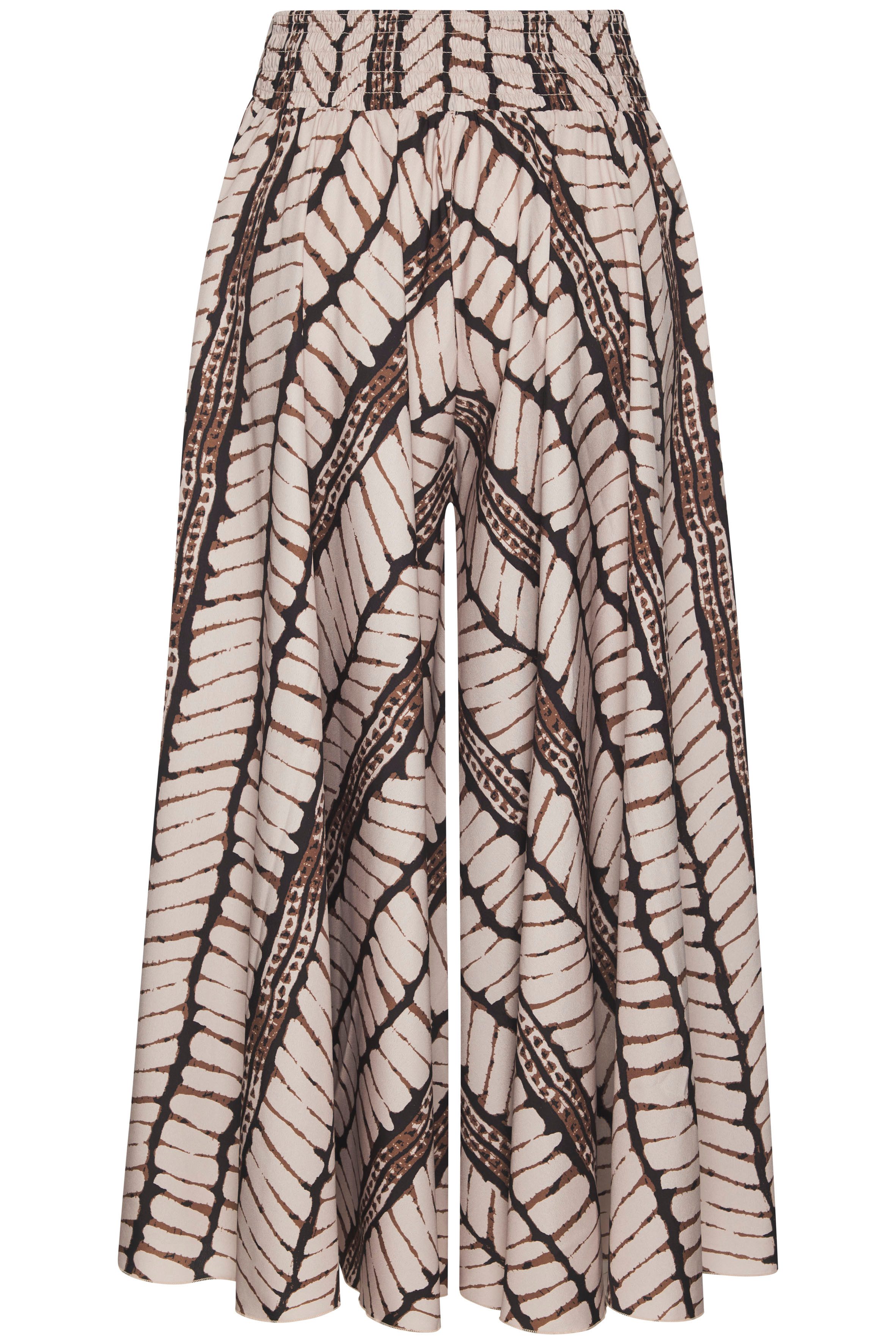 Lascana Broekrok met all-over print, culotte stijl, extra wijde pijpen