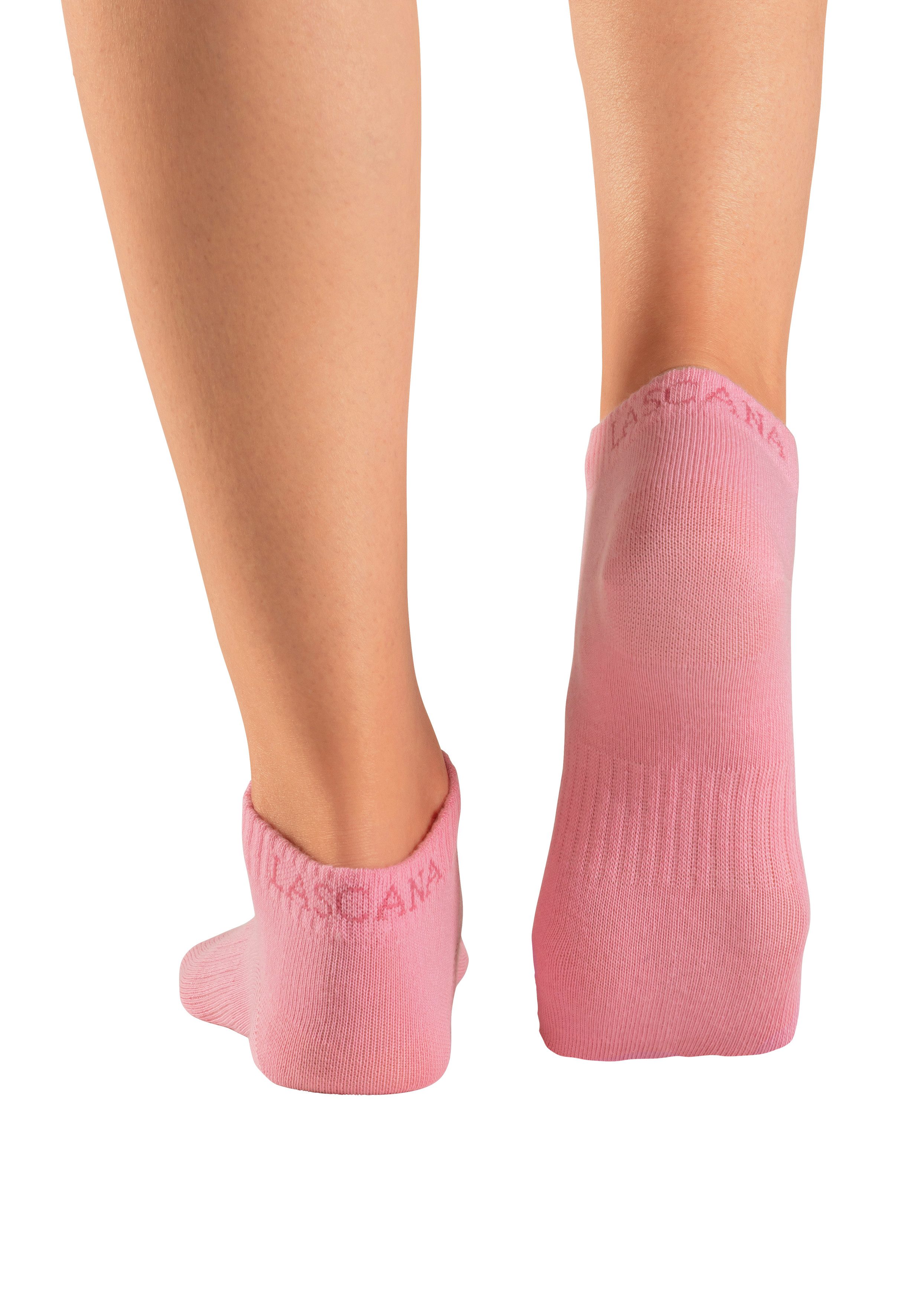 active by Lascana Sneakersokken met ingebreid merklogo (set, 6 paar)