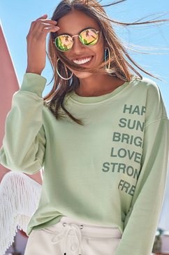 buffalo sweatshirt met statement-print groen