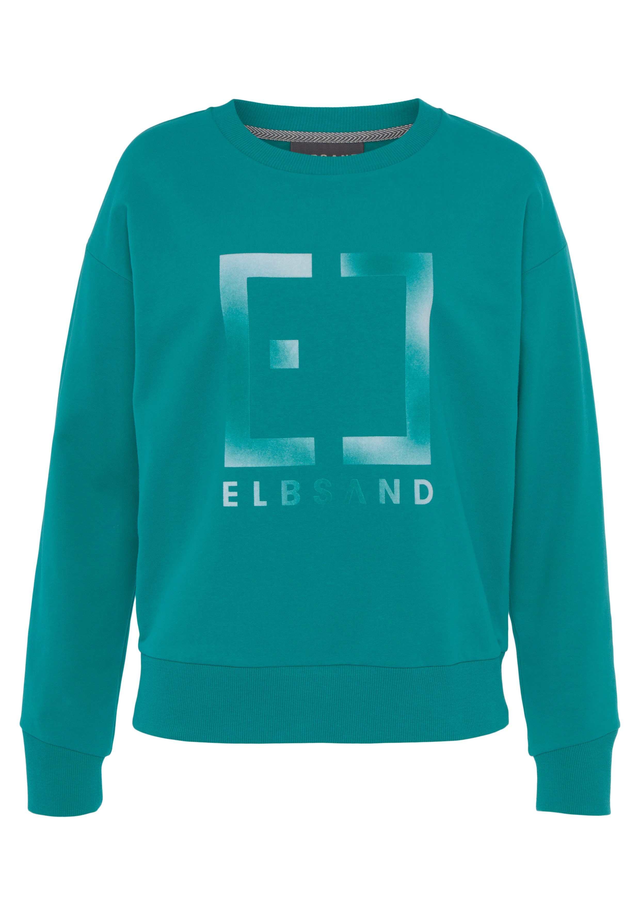 Elbsand Sweatshirt Fionni met grote logoprint, sportief-casual