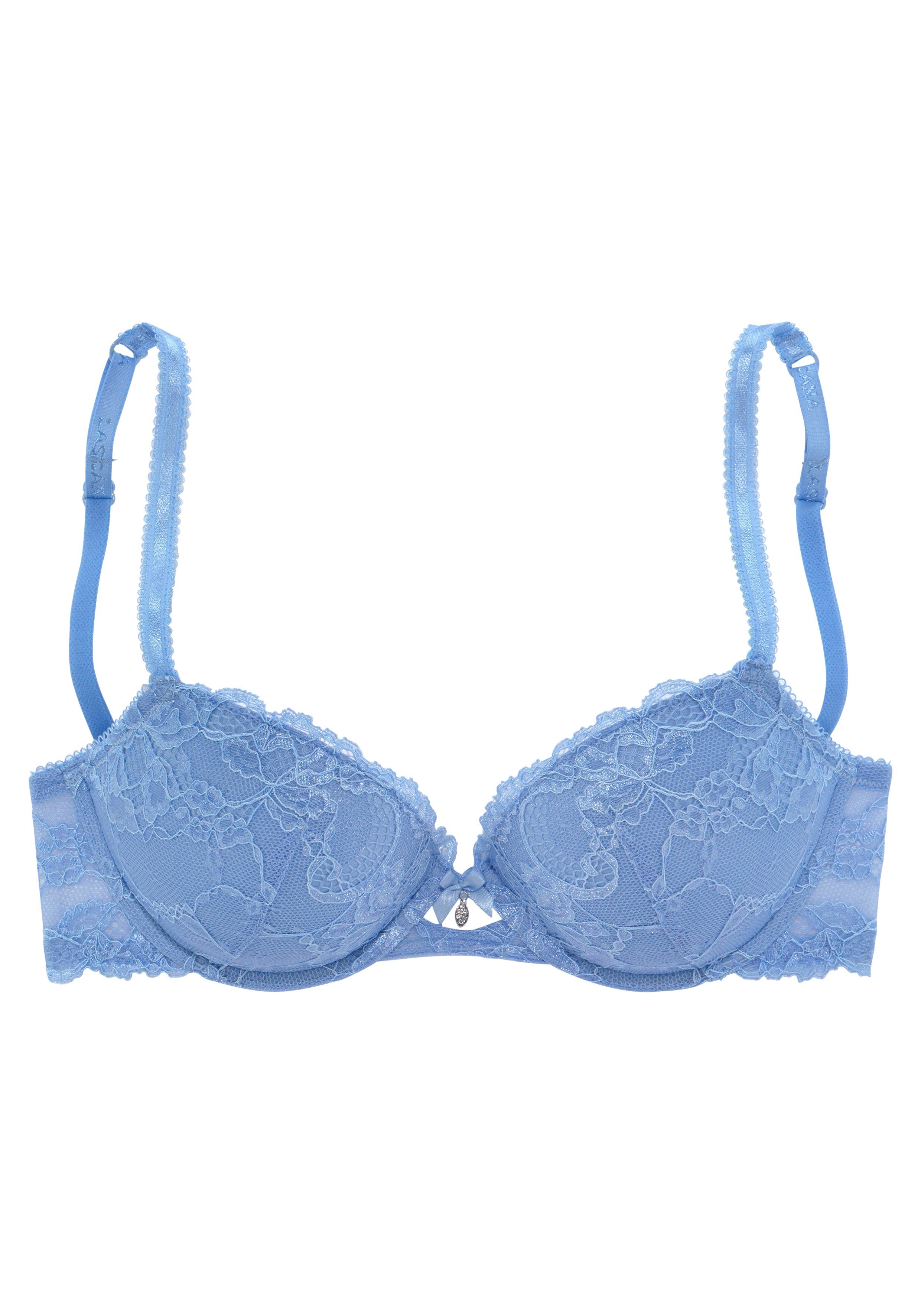 Lascana Push-up-bh van gebloemde kant, dessous