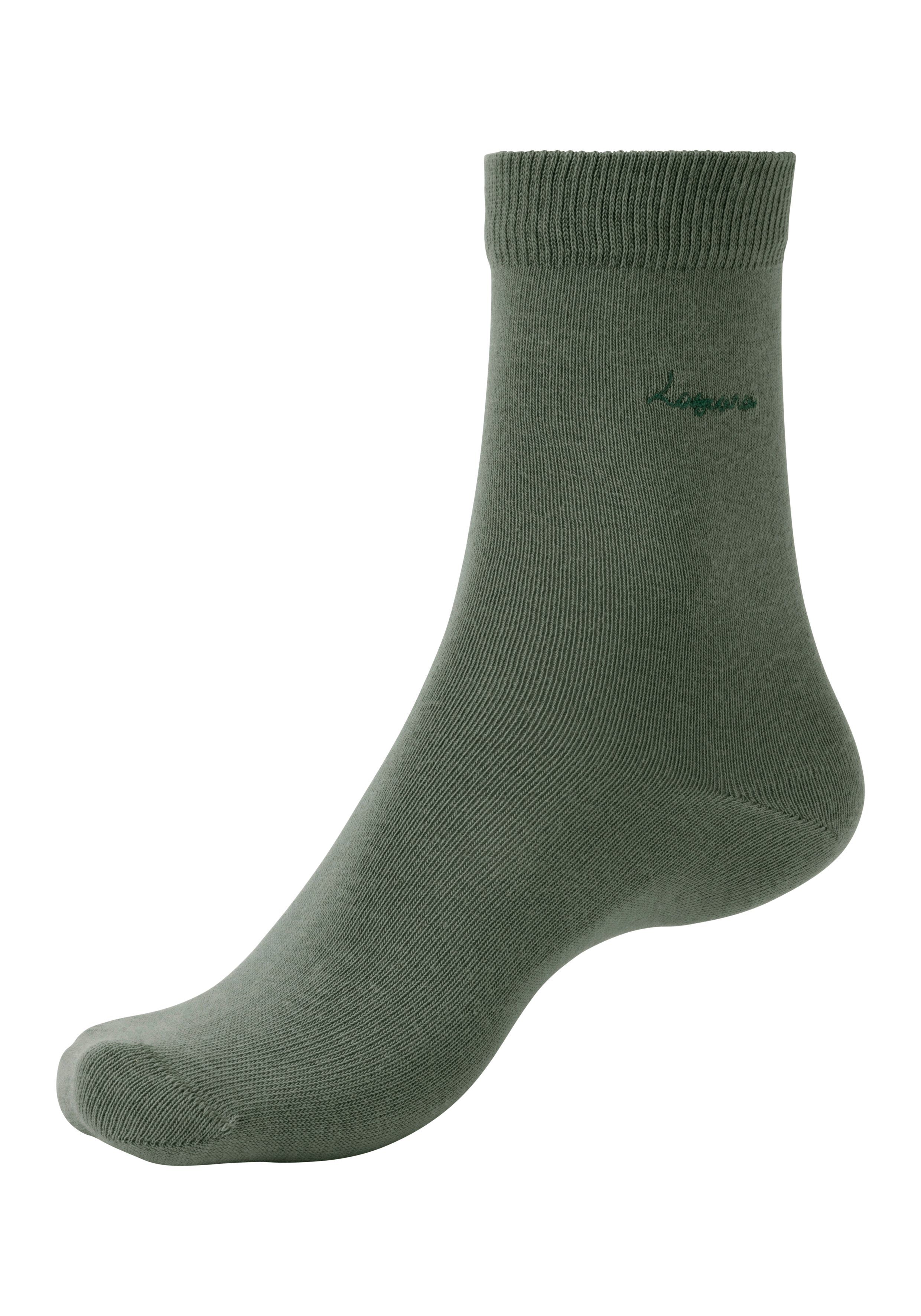 Lascana Basic sokken met hoogwaardig logoborduursel (box, 7 paar)