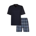 s.oliver red label beachwear shortama met steekzakken opzij blauw