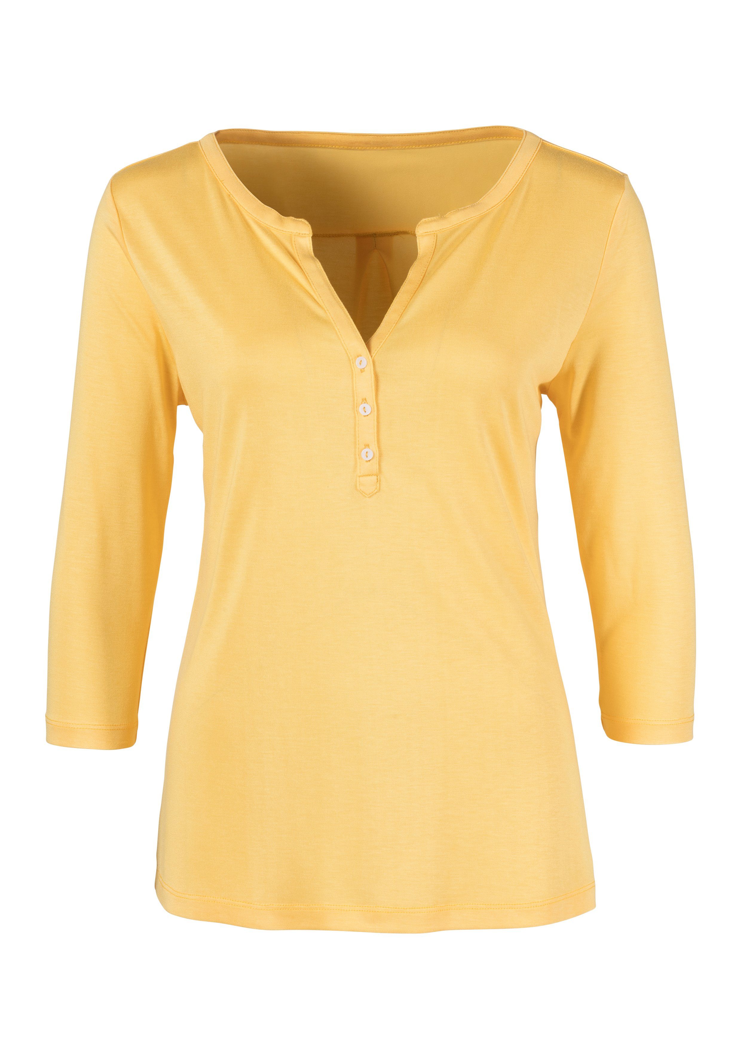 Lascana Shirt met 3/4-mouwen in modieuze blouse-look (Set van 2)