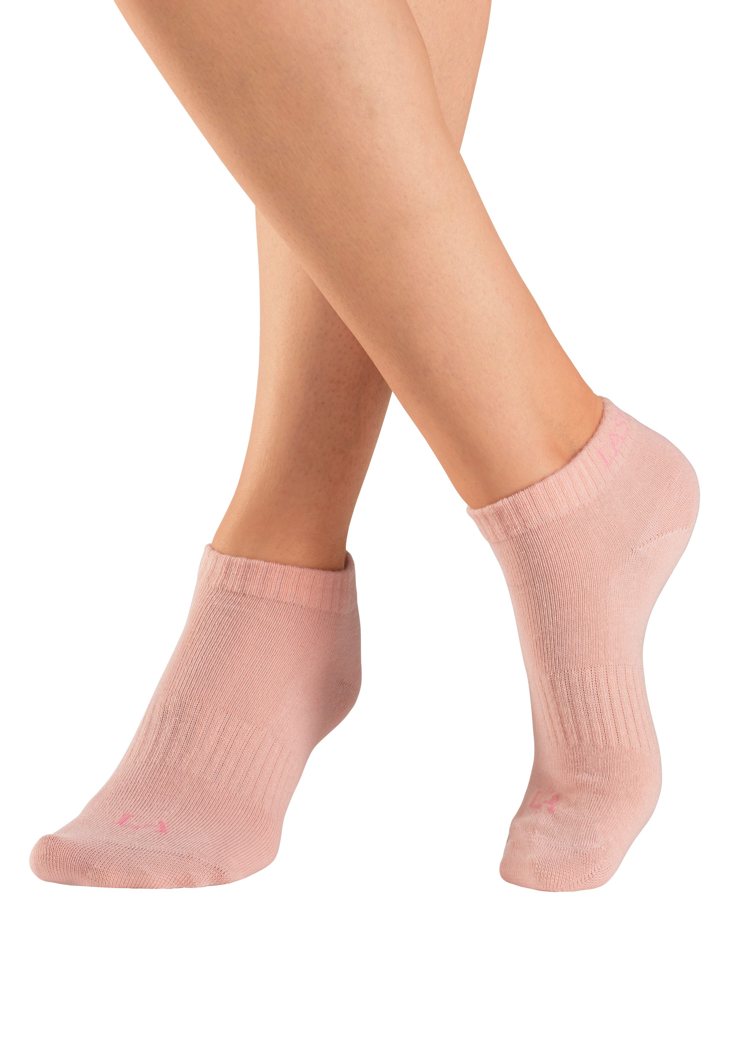 active by Lascana Sneakersokken met ingebreid merklogo (set, 6 paar)
