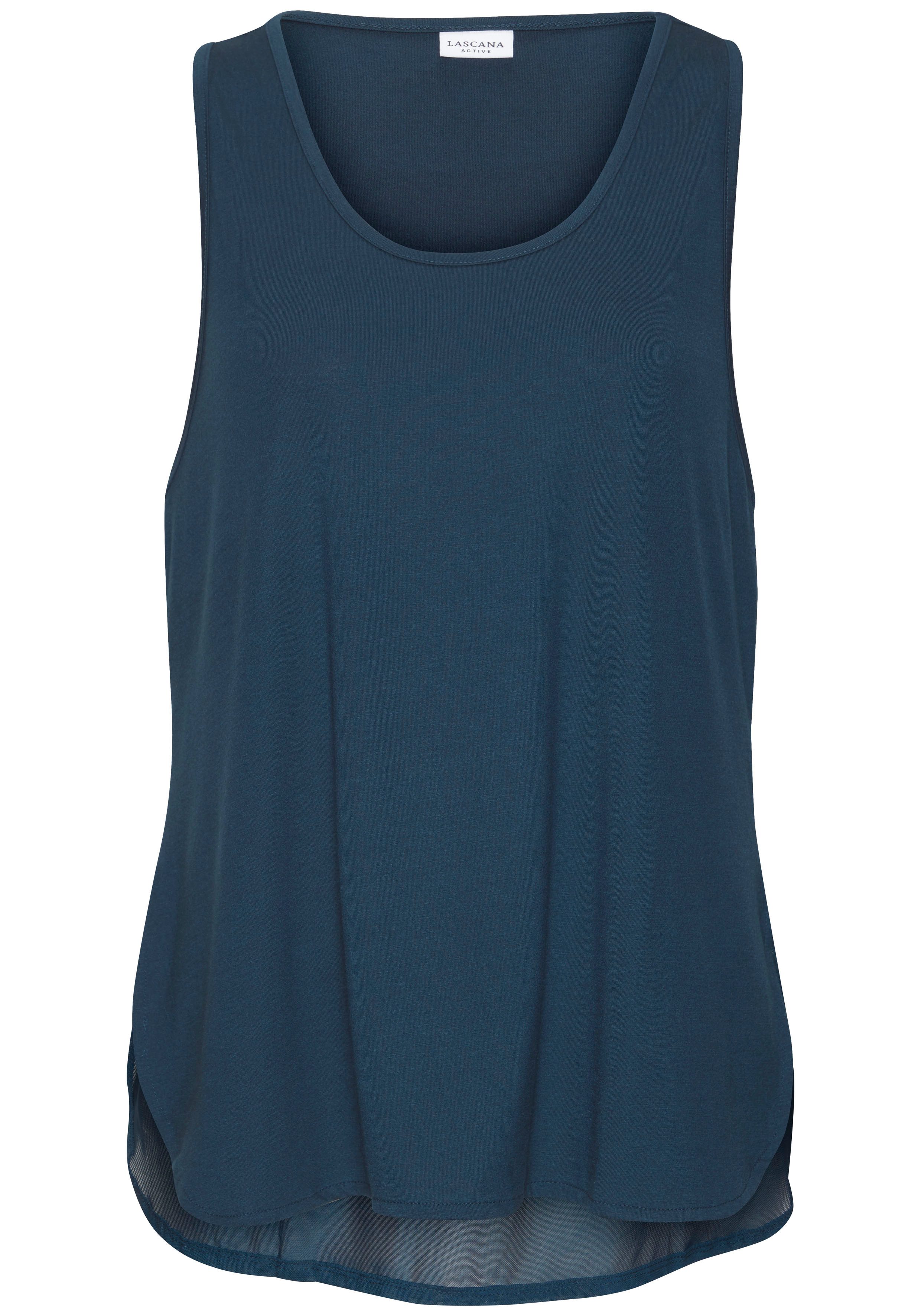 active by Lascana Tanktop Sporttop met mesh inzet en racerback