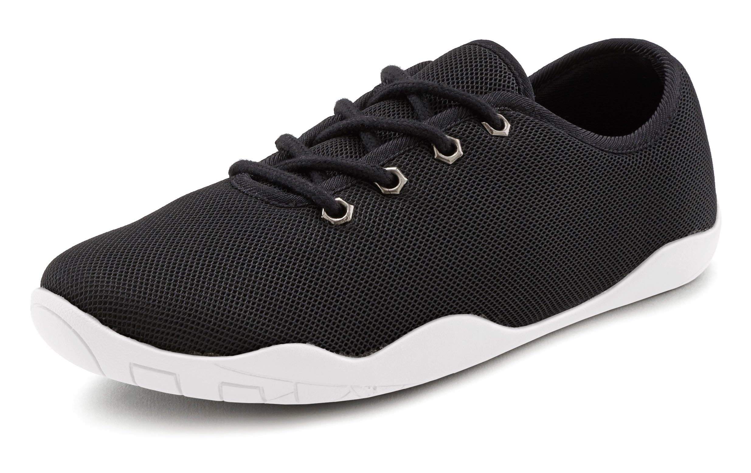 Lascana Sneakers met ultradunne zool, superlicht, veterschoenen, unisex vegan