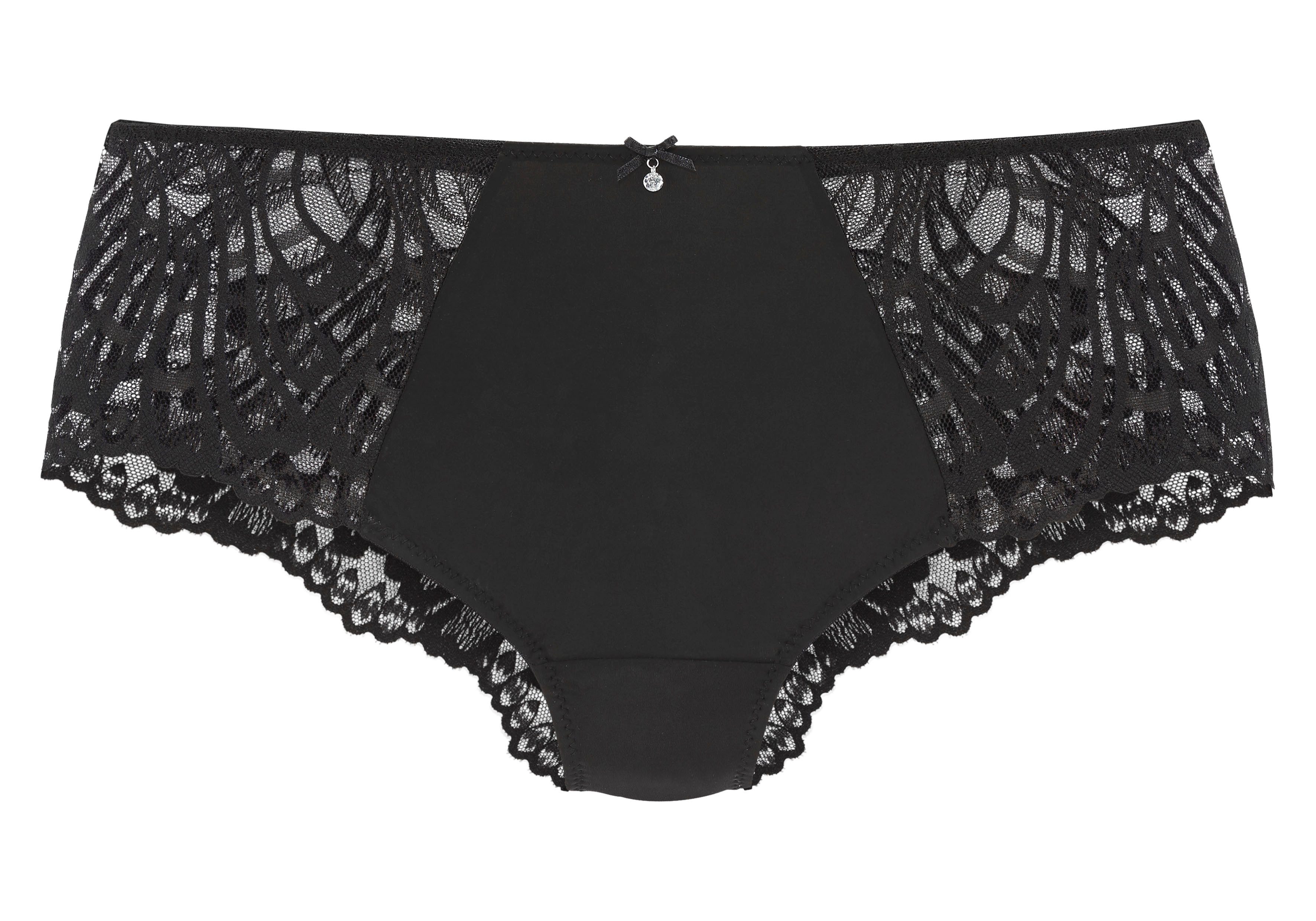 Lascana Hipster FLORA met fijne, licht transparante kant en edel accessoire