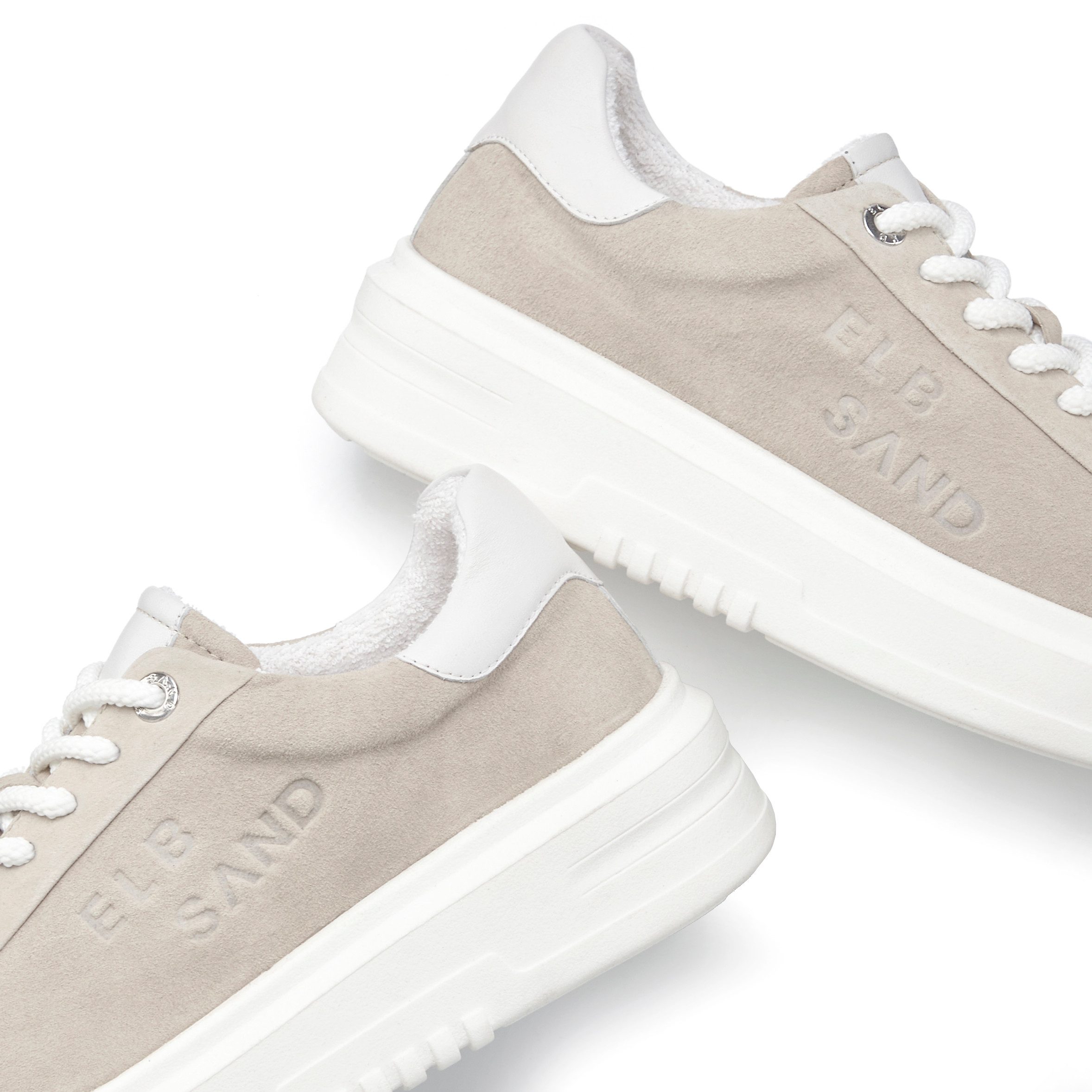 Elbsand Sneakers Veterschoenen Veterschoen, vrijetijdsschoen van leer met modieuze plateaus zool