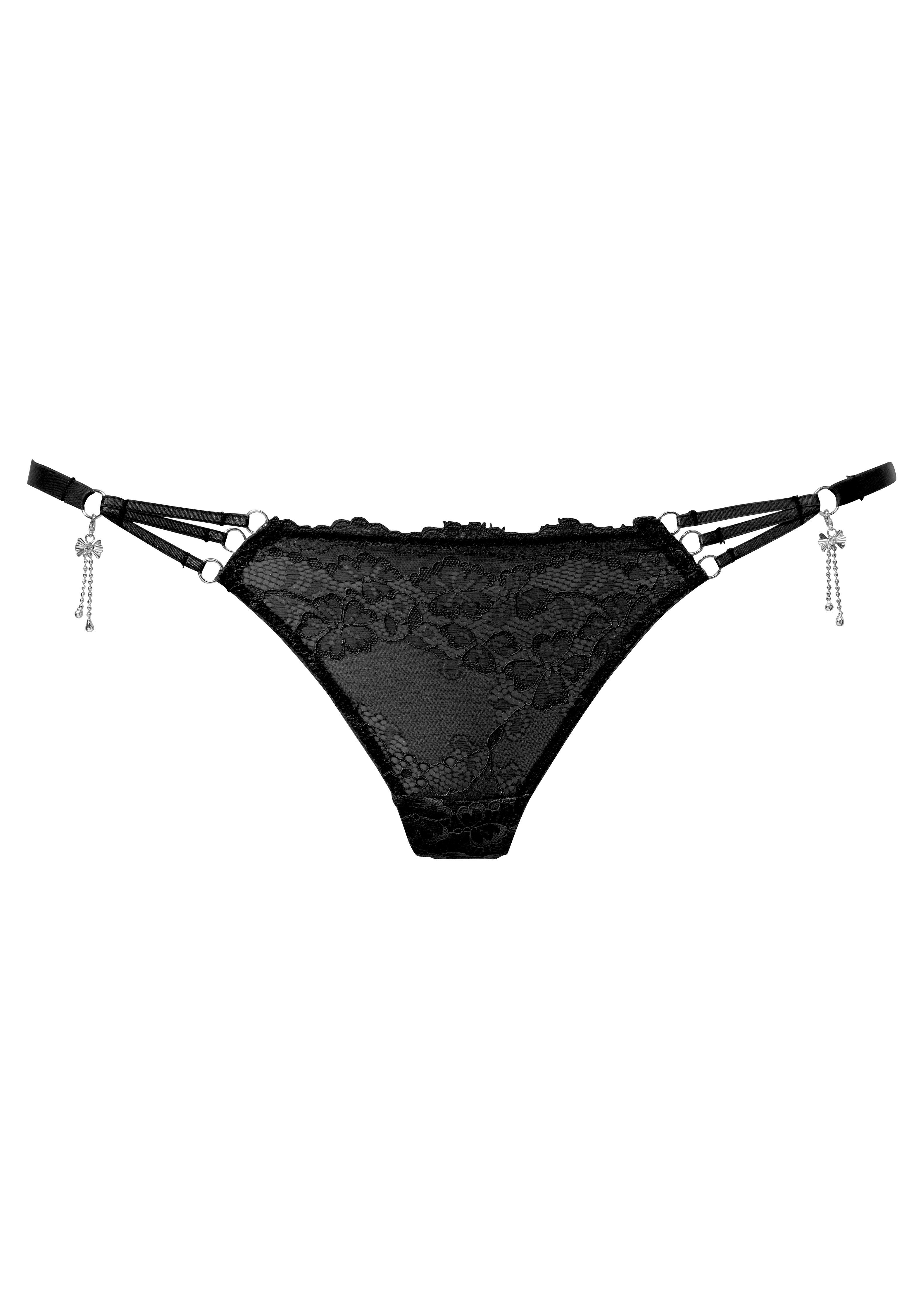 Lascana String met extravagante strass-elementen