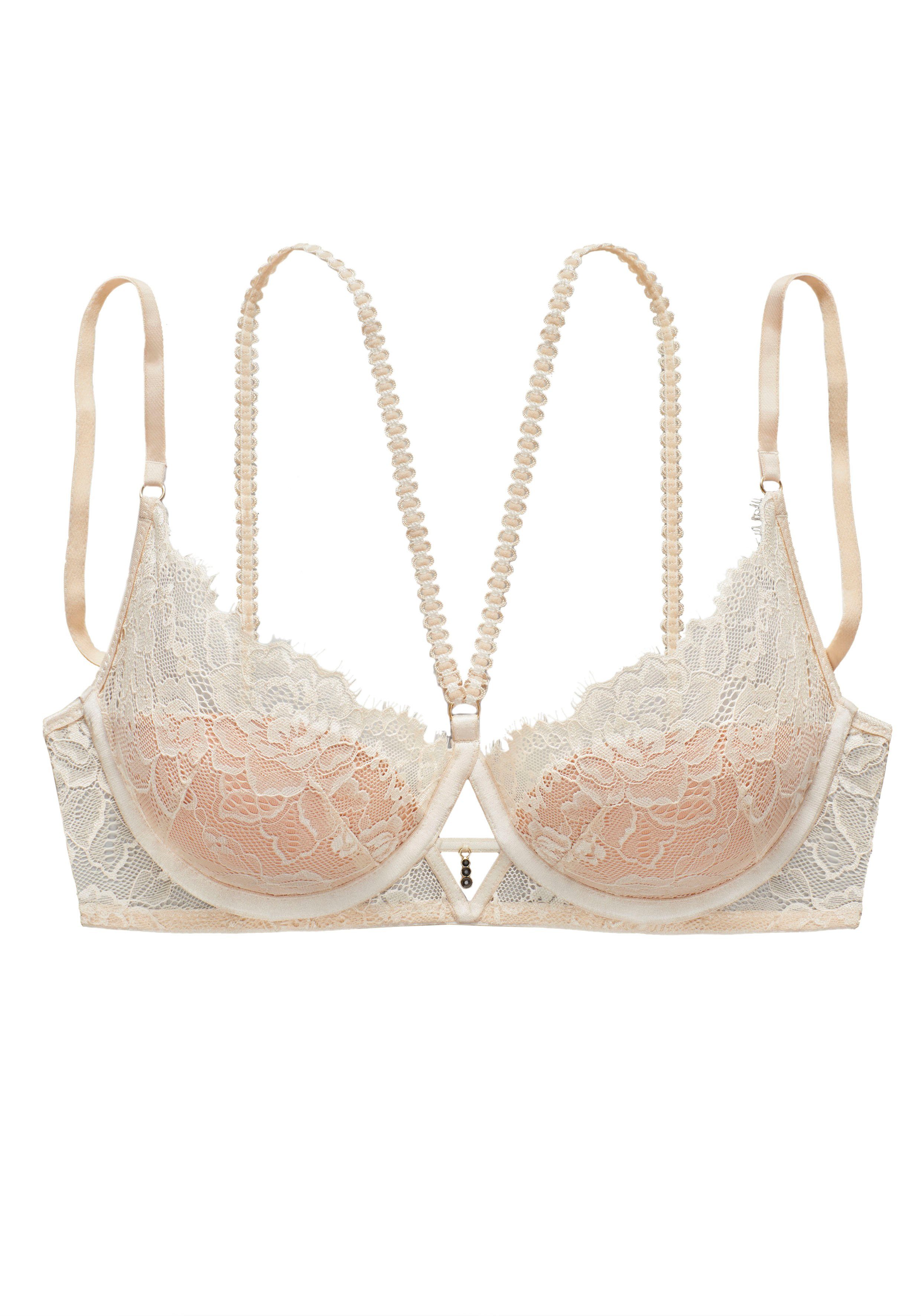 Lascana Push-up-bh met verleidelijk sierlint en cut-out, sexy lingerie