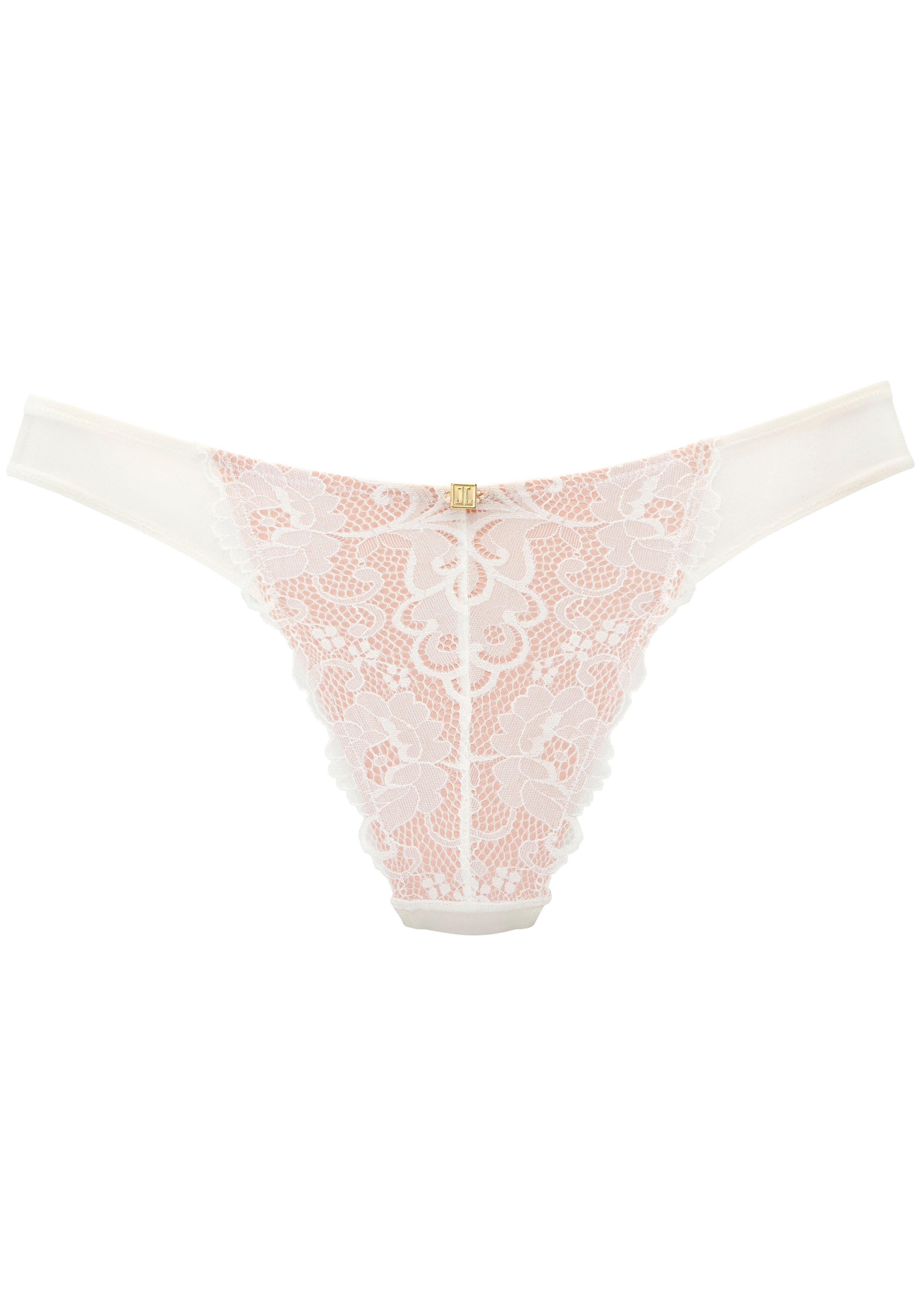 Jette Joop String met mix van fijn kant en soft-mesh