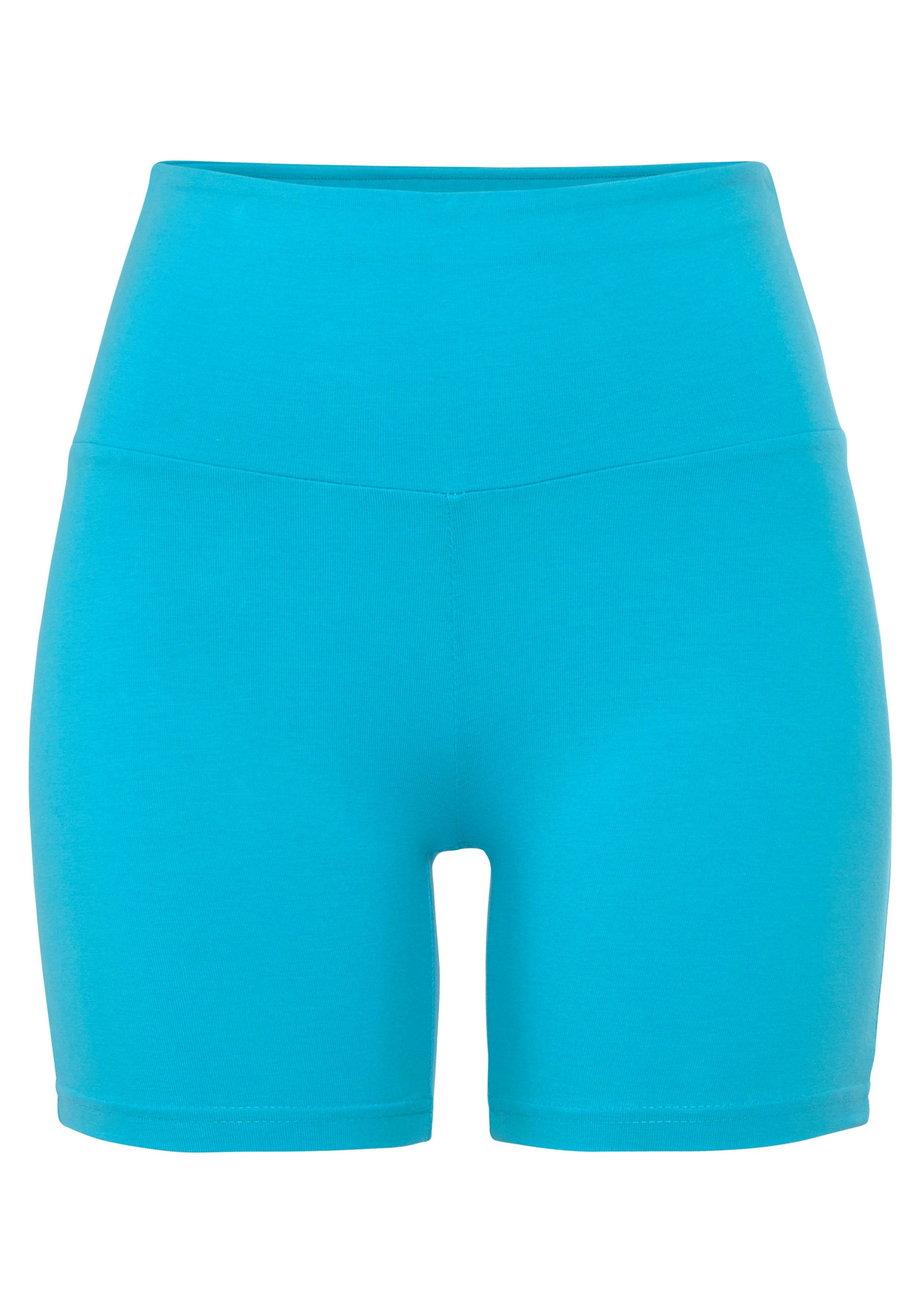 Lascana Short met brede boord en logoprint, loungewear