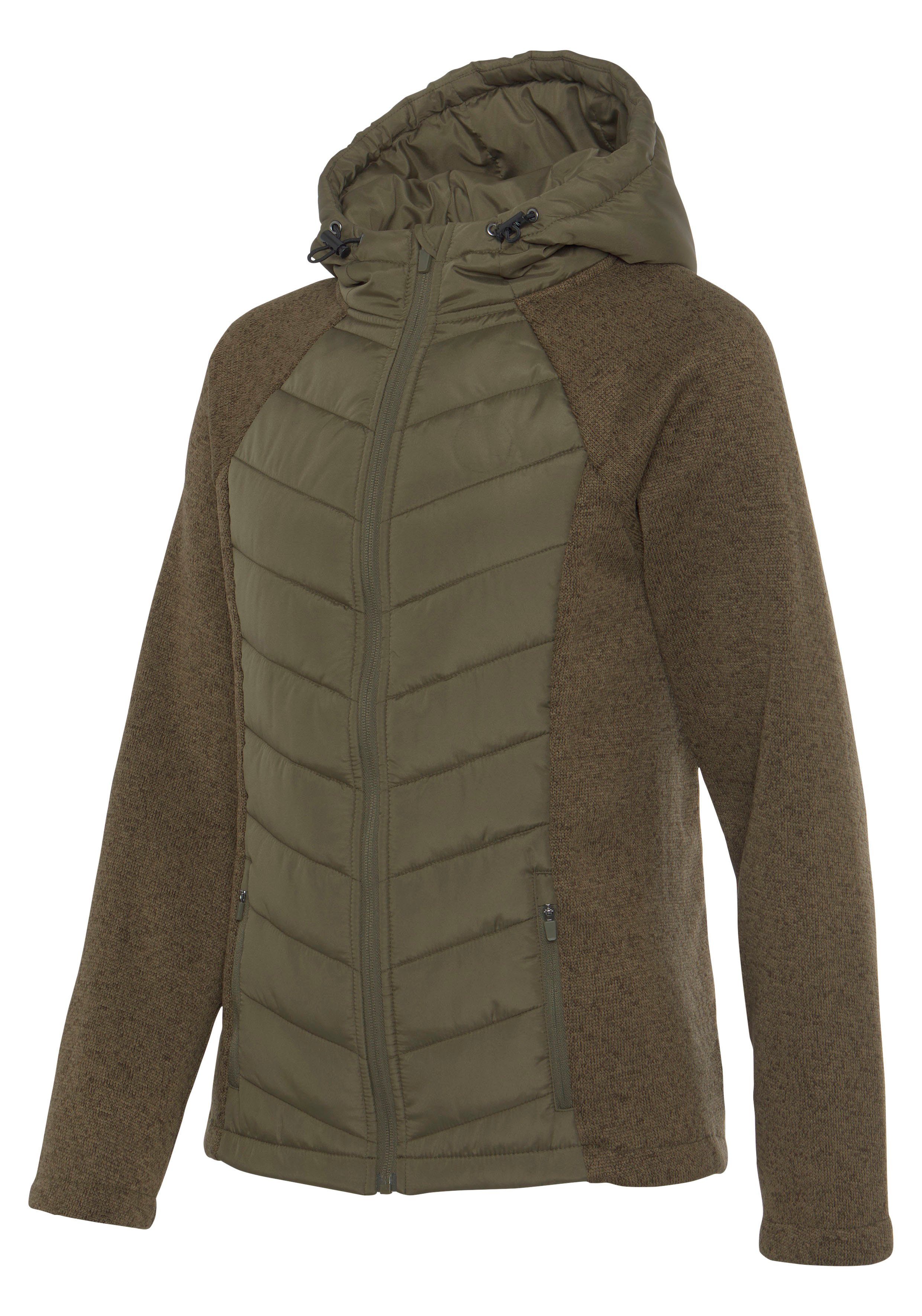 Vivance Gewatteerde jas met tricot-fleece-mouwen
