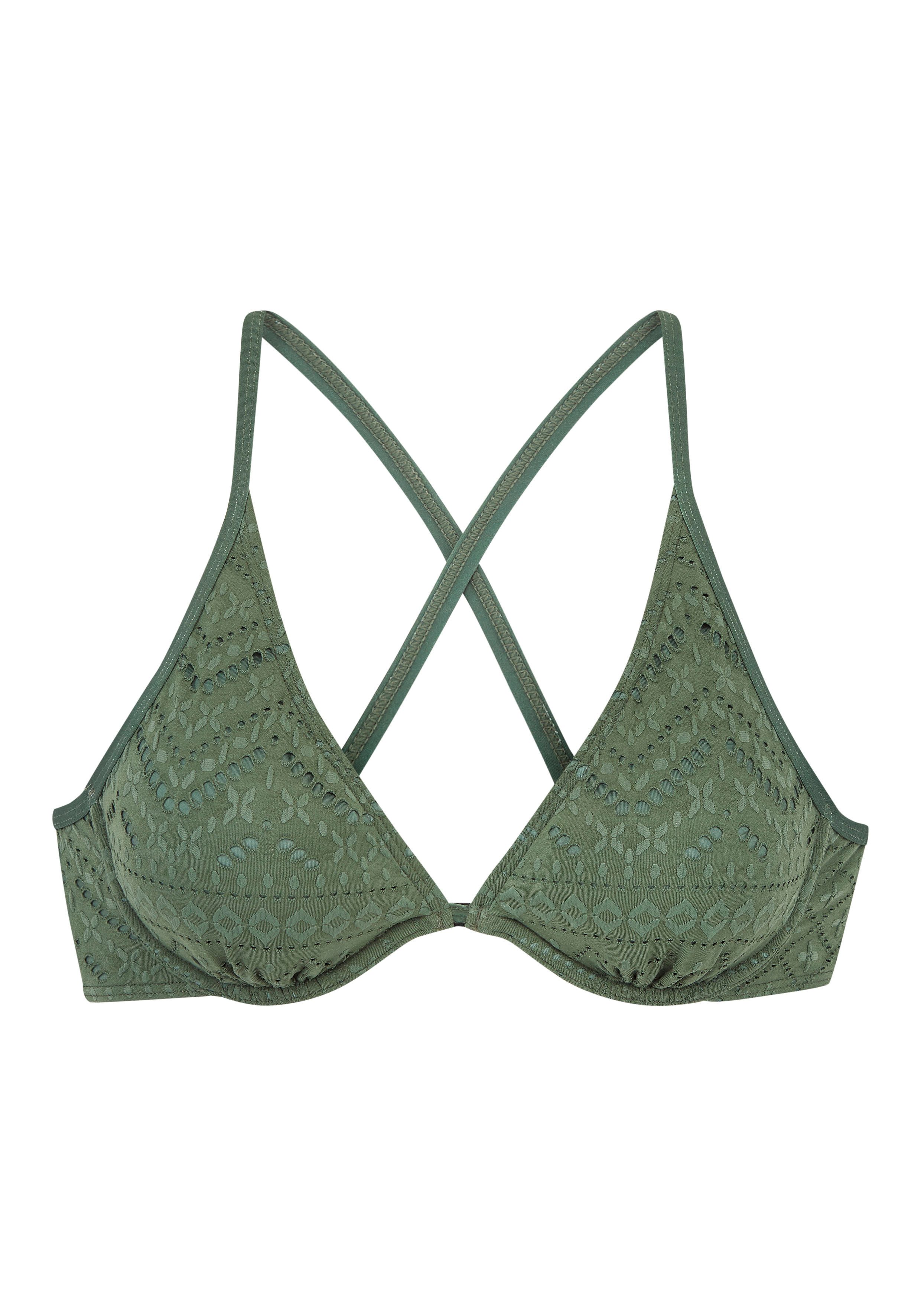 Lascana Beugelbikinitop Omara met broderie anglaise