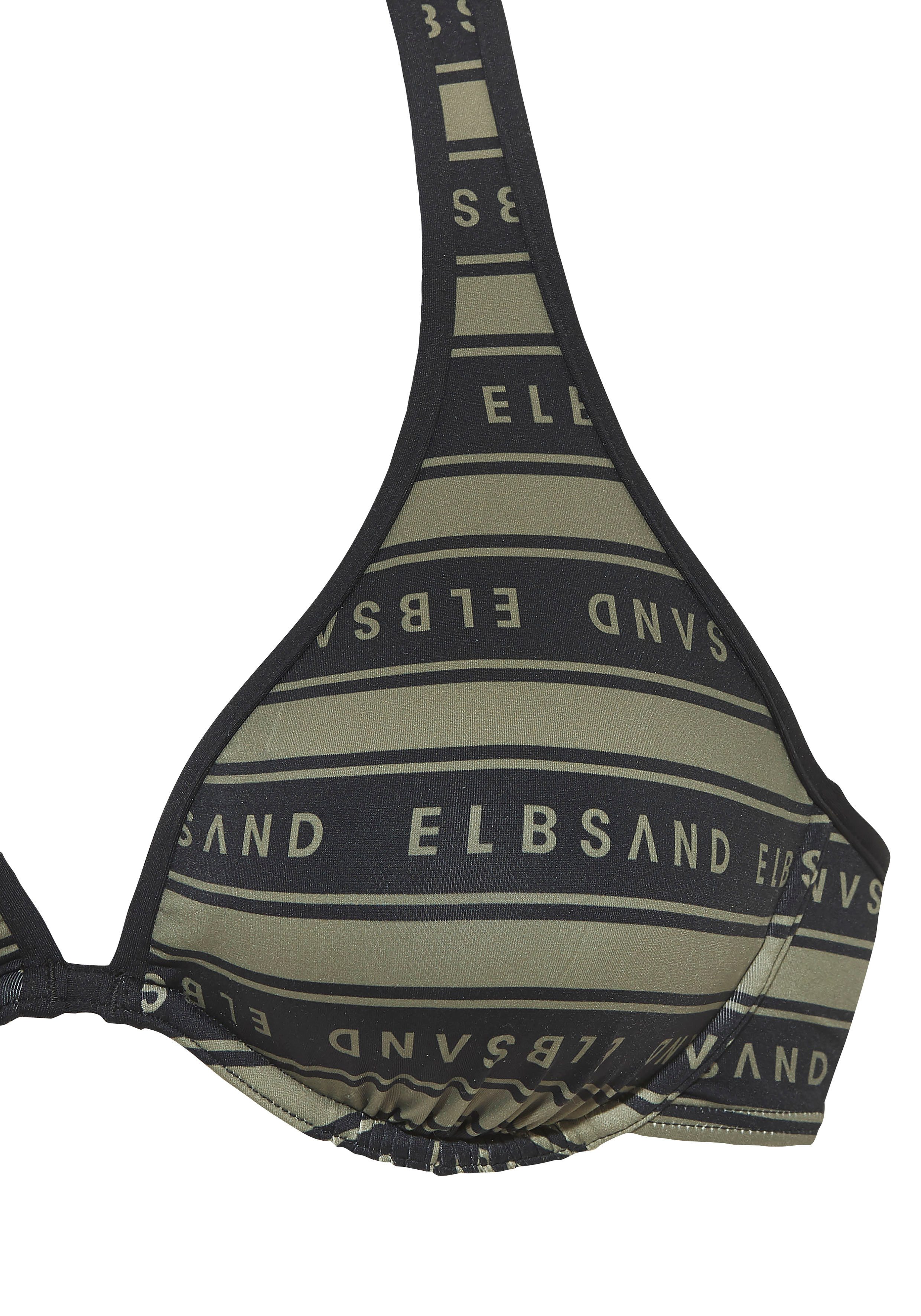 Elbsand Beugelbikini Zone met contrasterende strepen en opschriften (set)