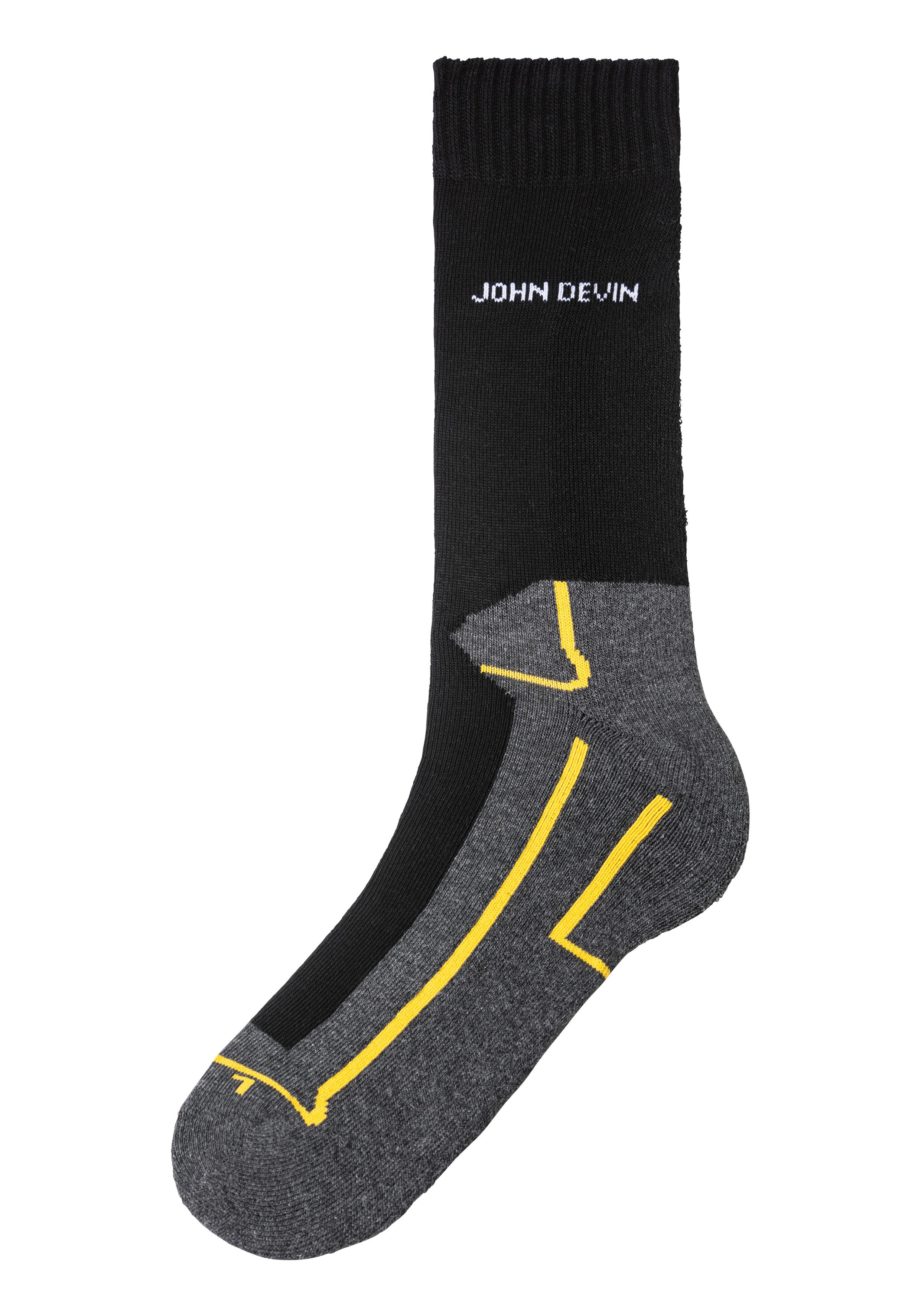 John Devin Functionele sokken met zolen over de tenen en hoge hakpluche (set, 4 paar)