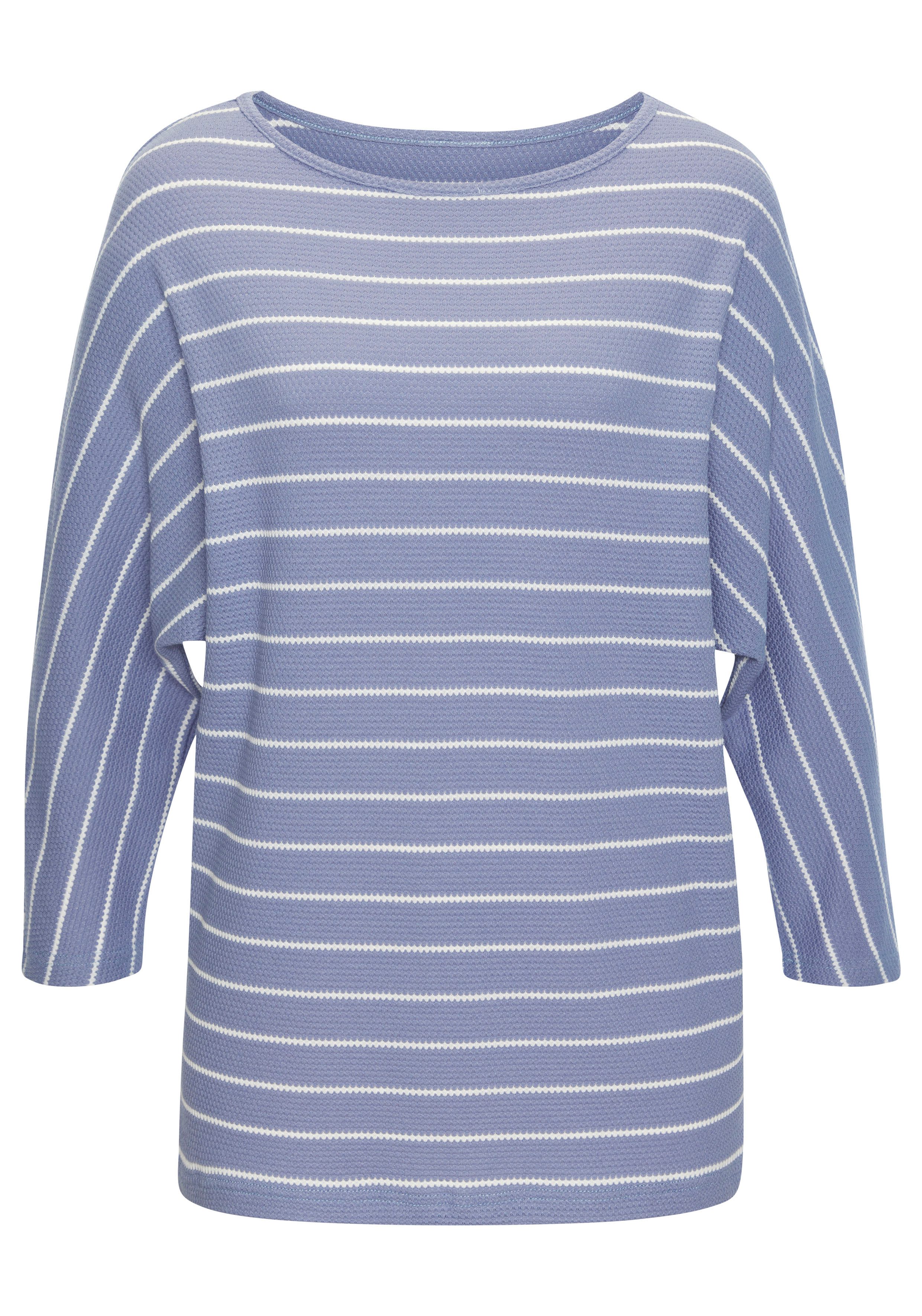 Vivance Shirt met 3/4 mouwen Met modieuze streepstructuur