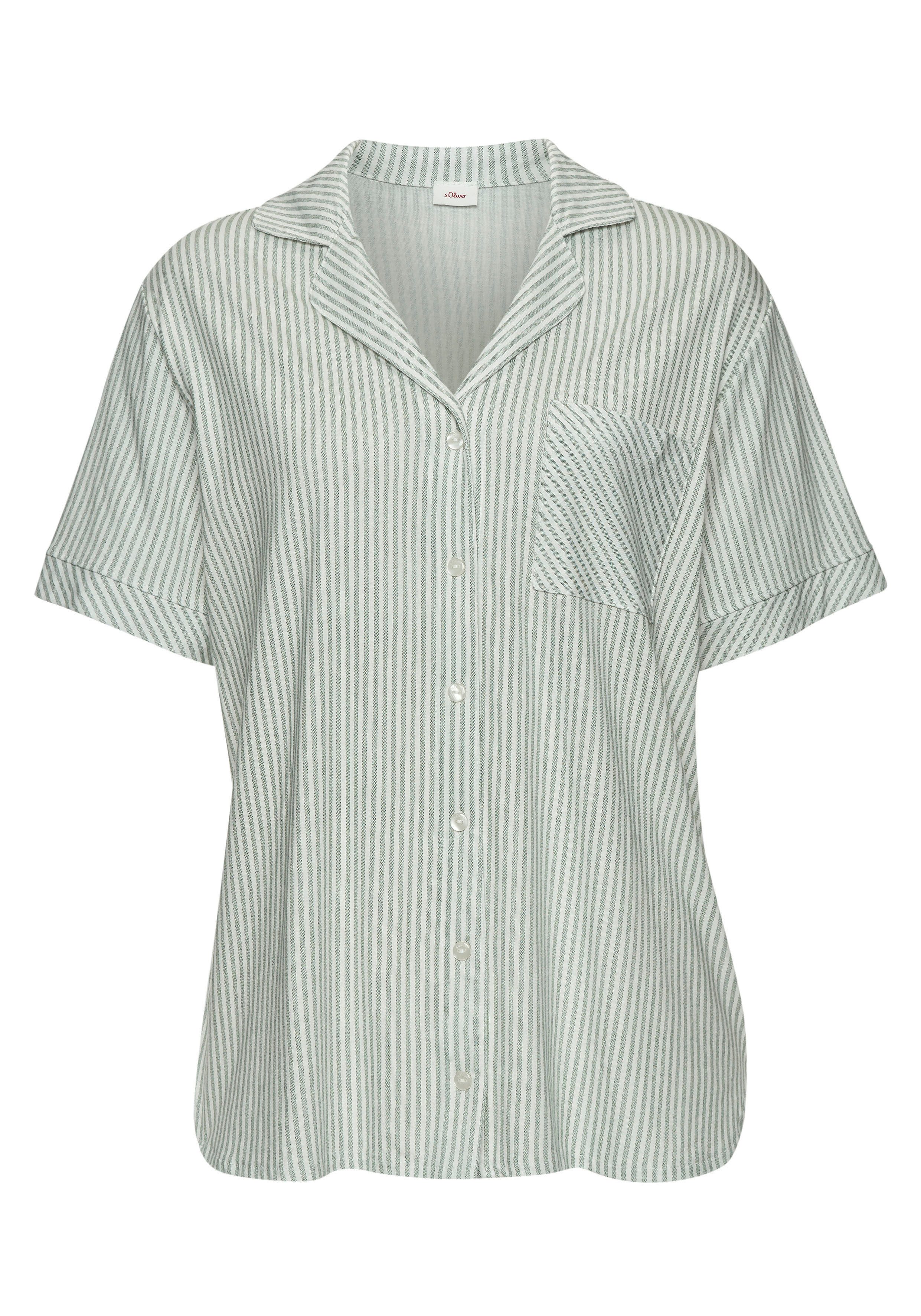 s.Oliver RED LABEL Beachwear Pyjama top met opgestikte borstzak