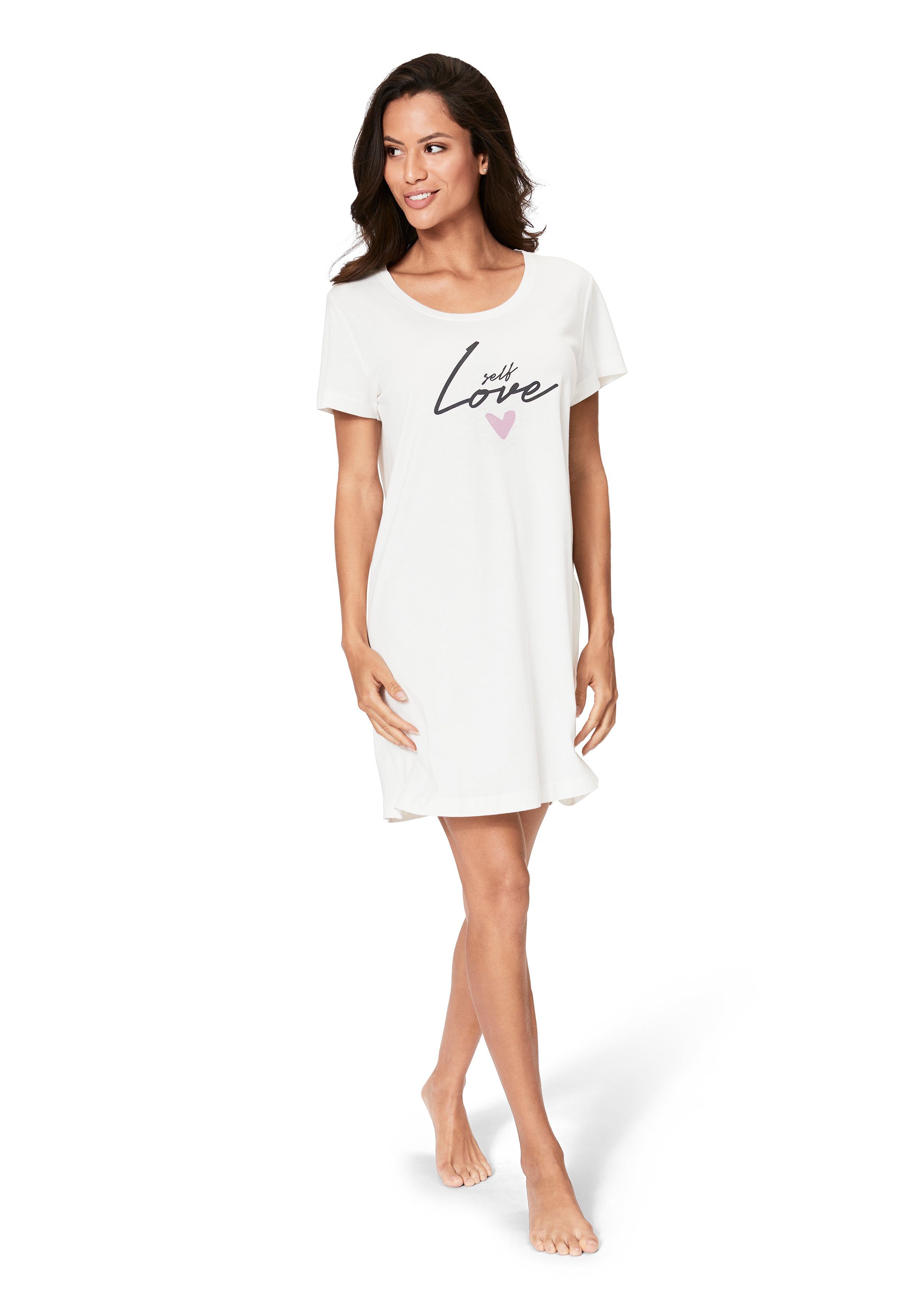 s.Oliver RED LABEL Beachwear Nachthemd met hartmotieven