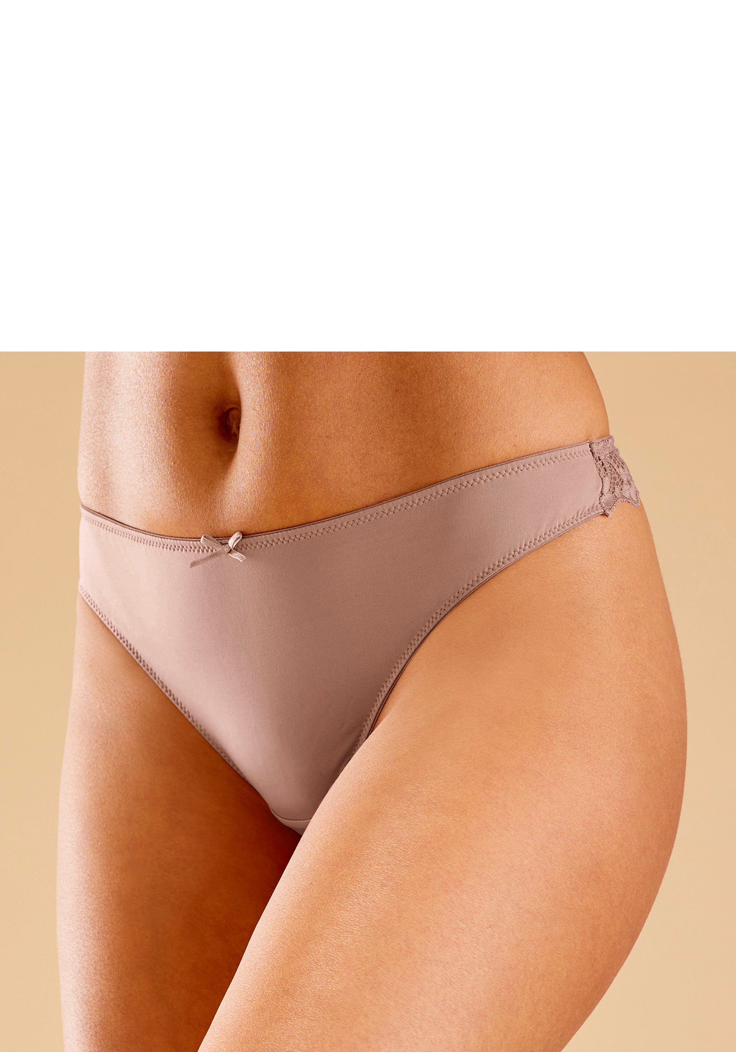 Petite fleur String achter geheel van fijne jacquard-kant (3 stuks)
