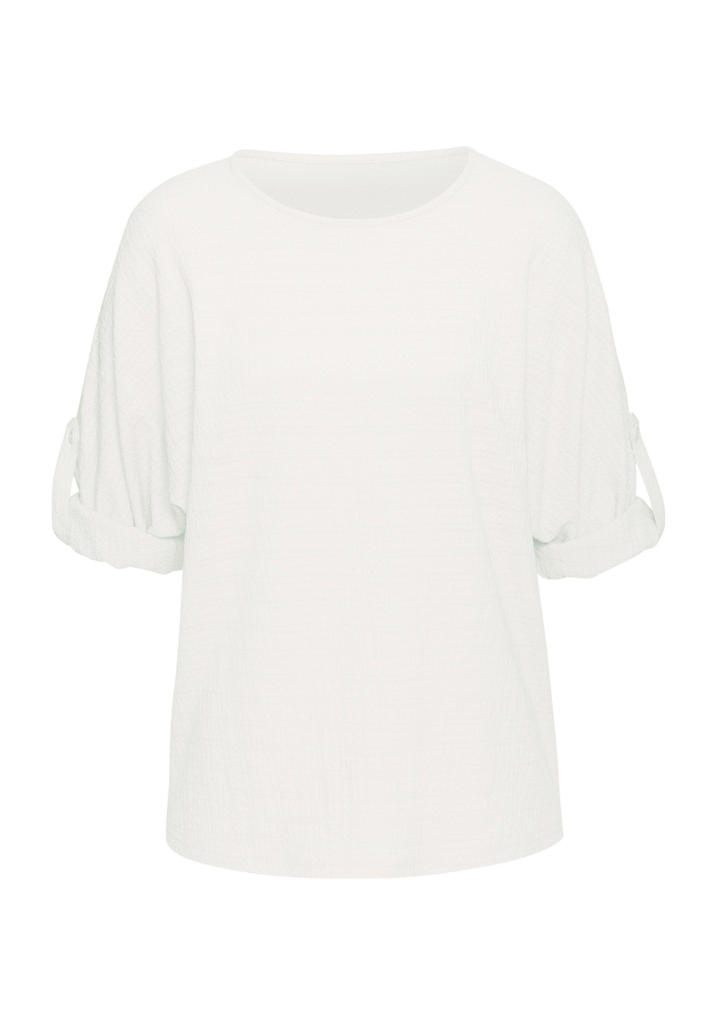 Vivance 2-in-1-shirt Om op te rollen van kreukvrije crêpe-kwaliteit shirts maat 32/34 wit