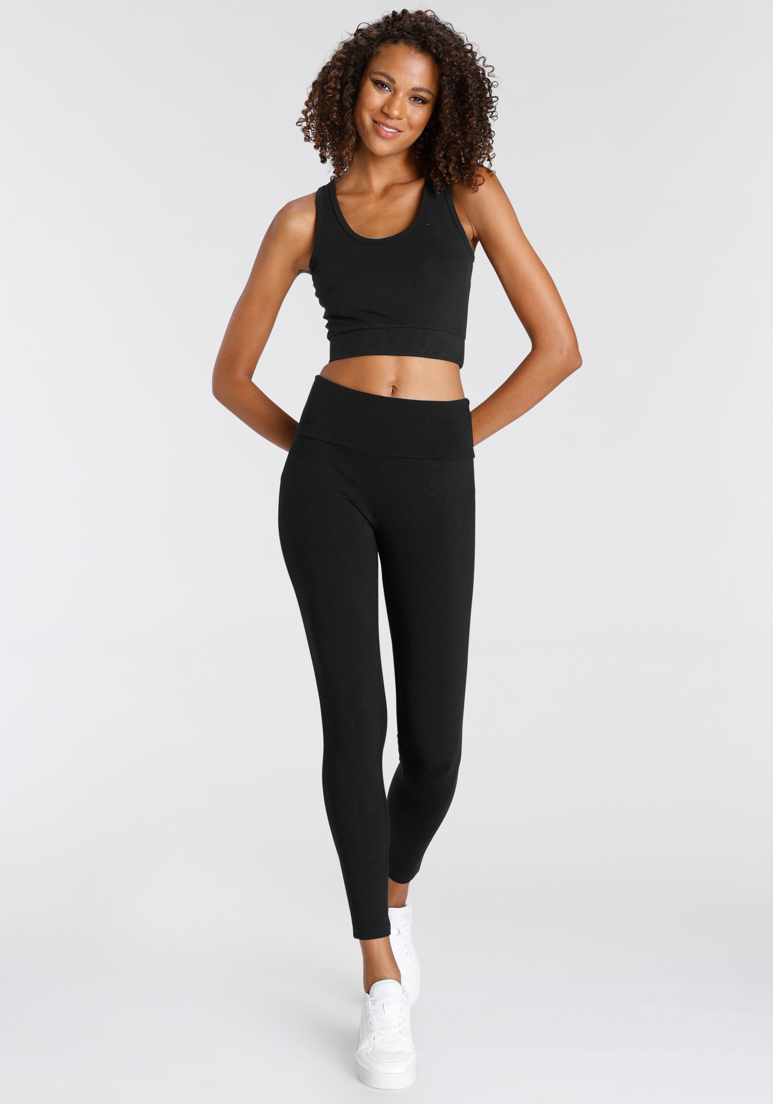 active by Lascana Sporttop Crop-top met brede bandjes