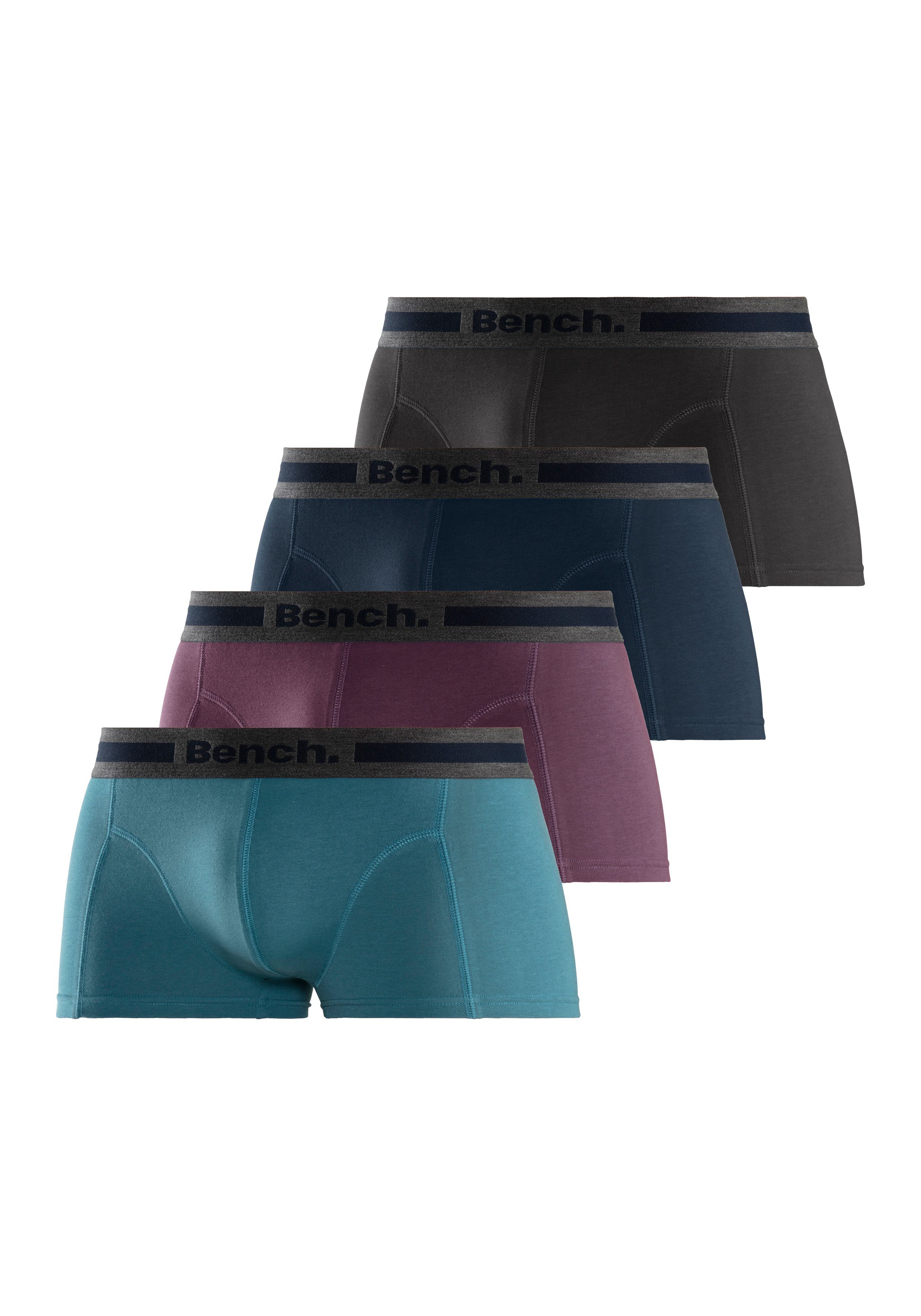 Bench. Hipster strak zittende boxershorts van katoenmix (set, 4 stuks) heren maat L grijs