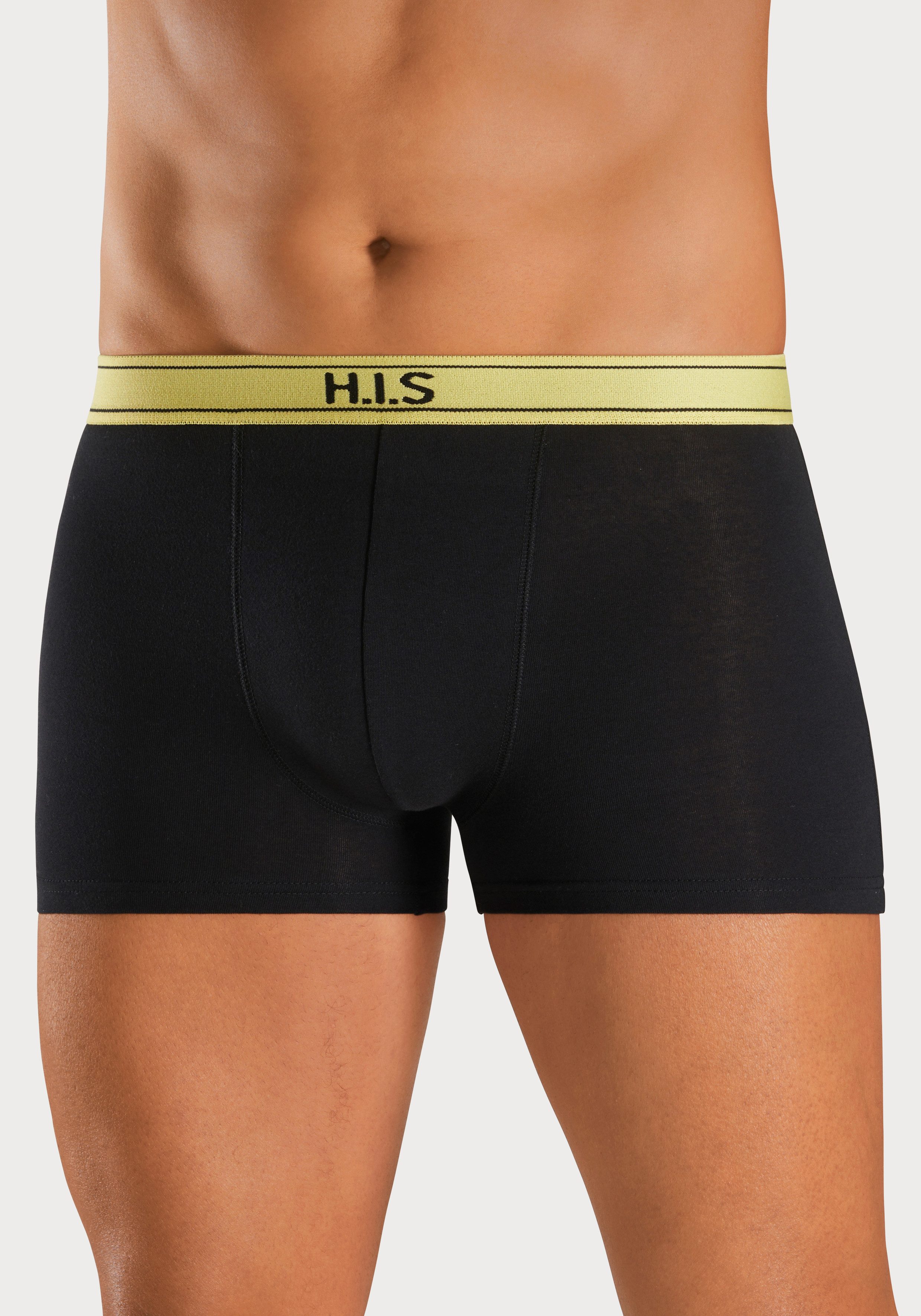 H.I.S Boxershort voor heren met strepen en logo op de band (set, 5 stuks)