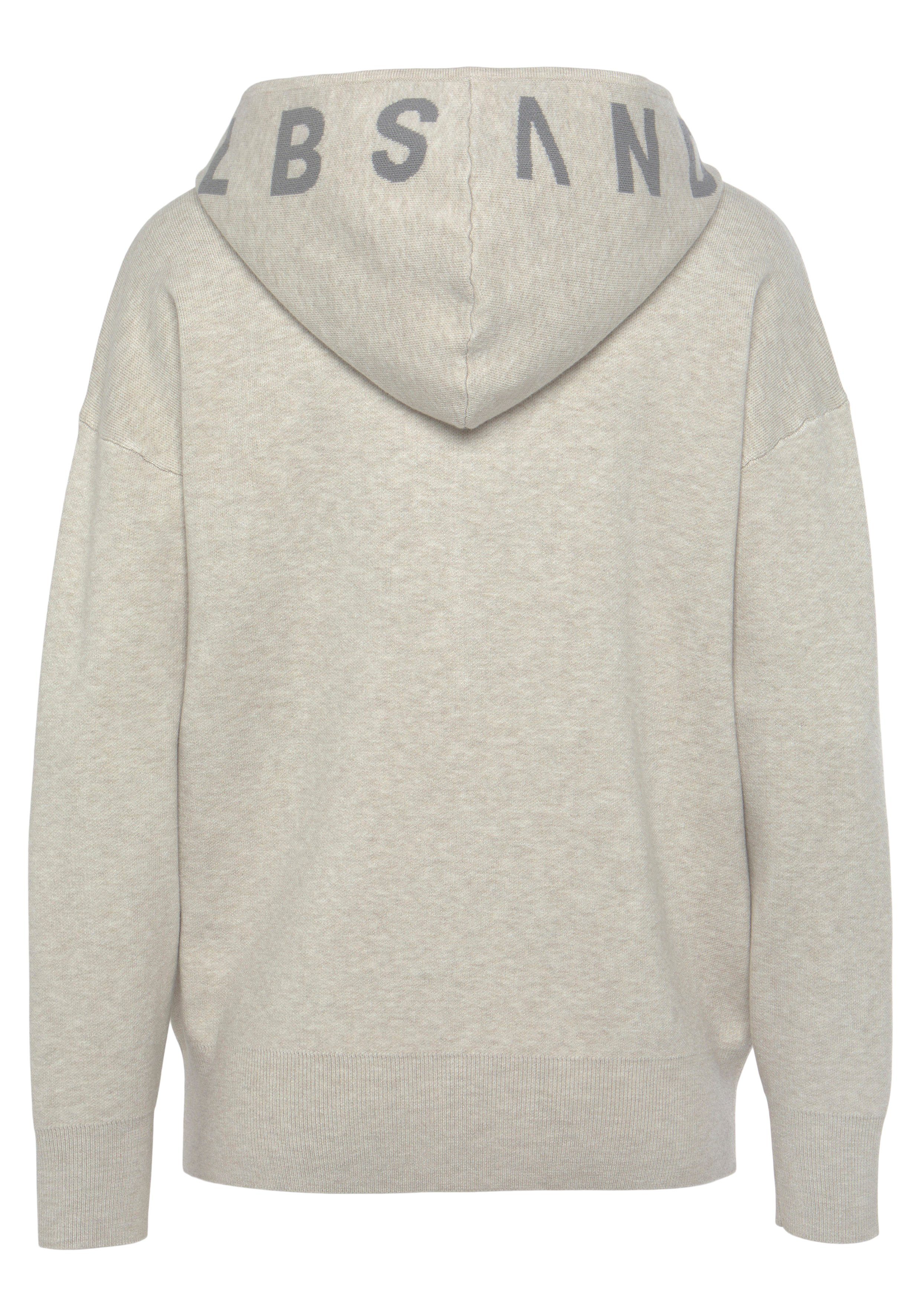 Elbsand Vest -lounge jas van hoogwaardige brei en geborduurd logo, loungewear
