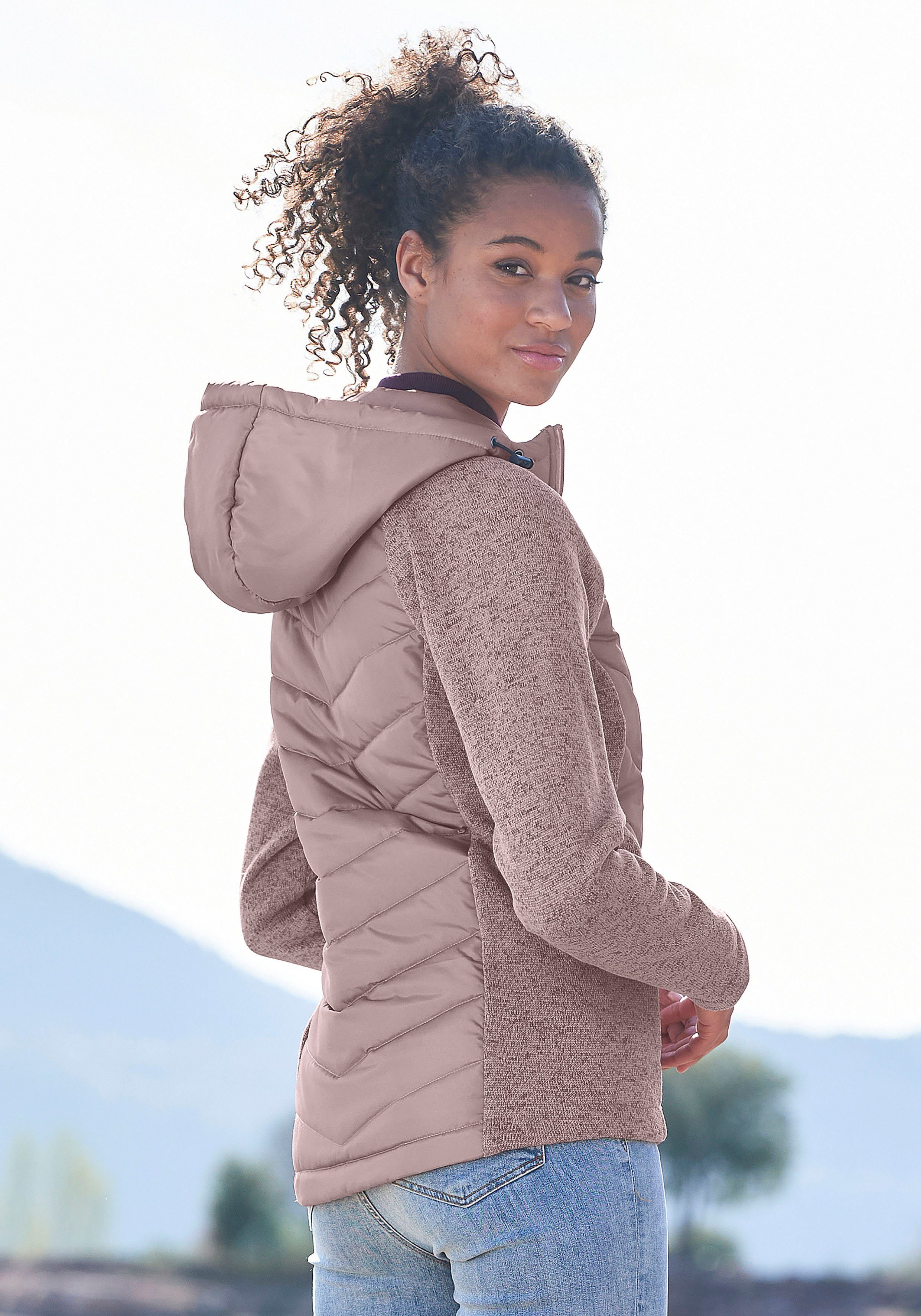 Vivance Gewatteerde jas met tricot-fleece-mouwen