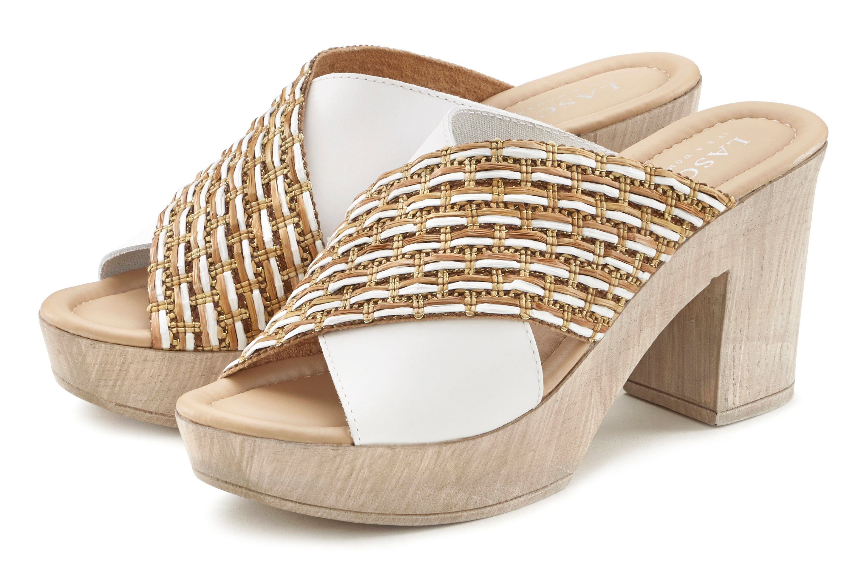 Lascana Slippers Mule, sandaal, open schoen met blokhak