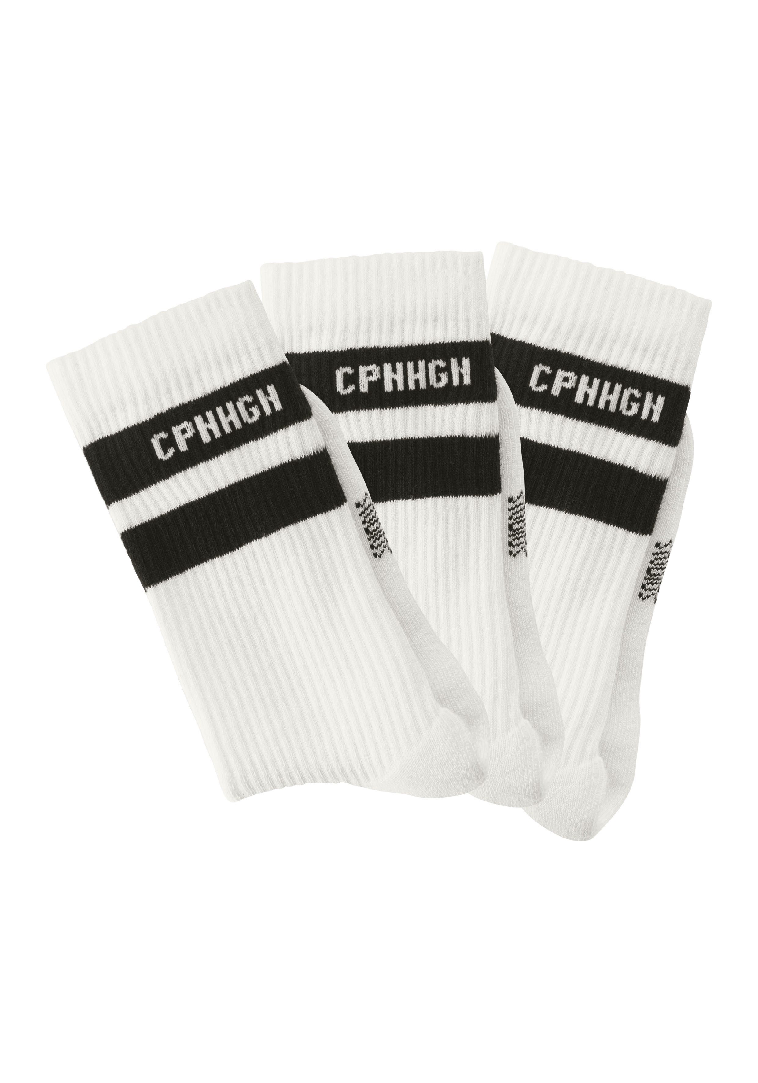 Copenhagen Studios Tennissokken (set, 3 paar) heren maat 35-38 wit