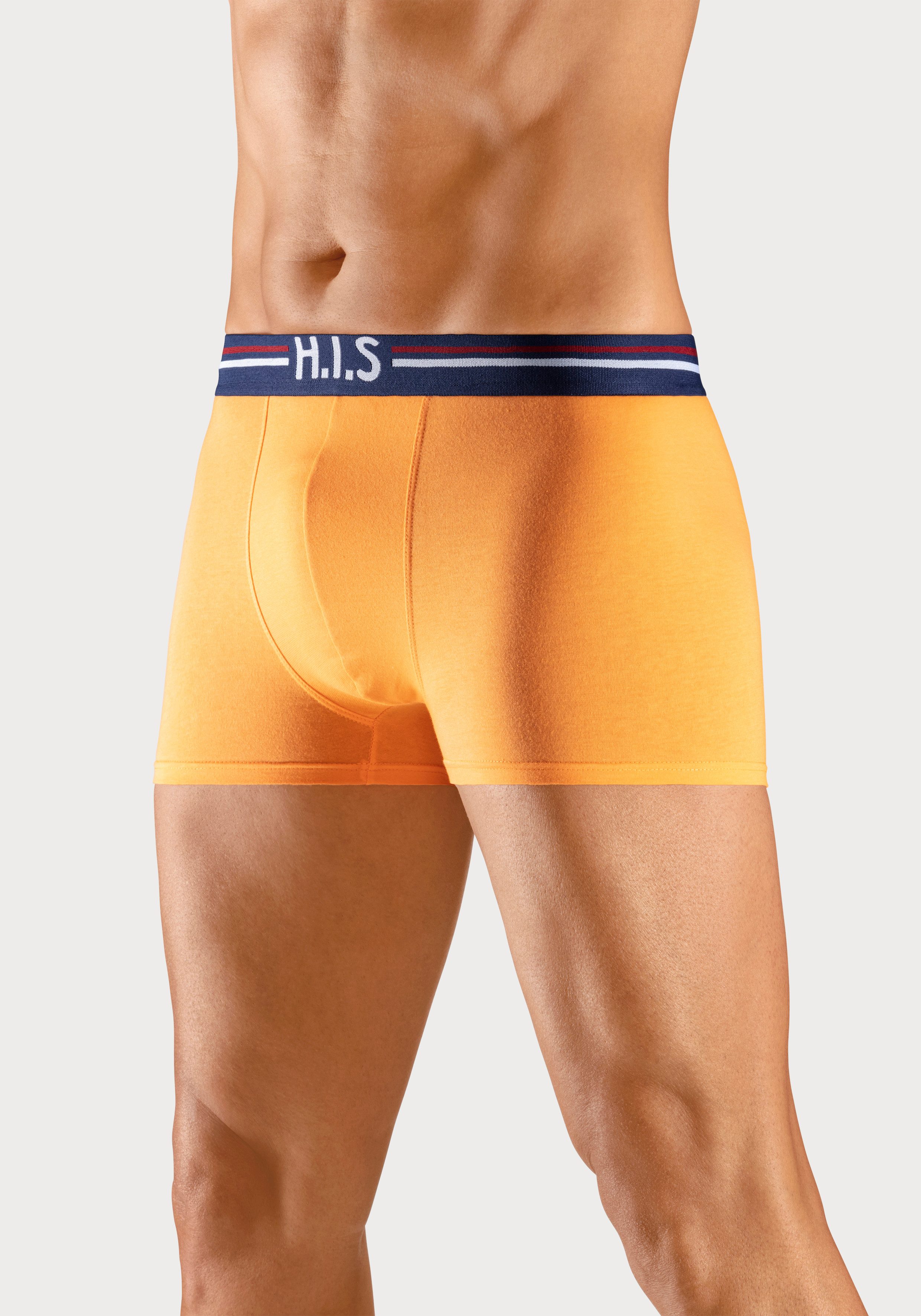 H.I.S Boxershort voor heren met strepen en logo in de band (set, 5 stuks)