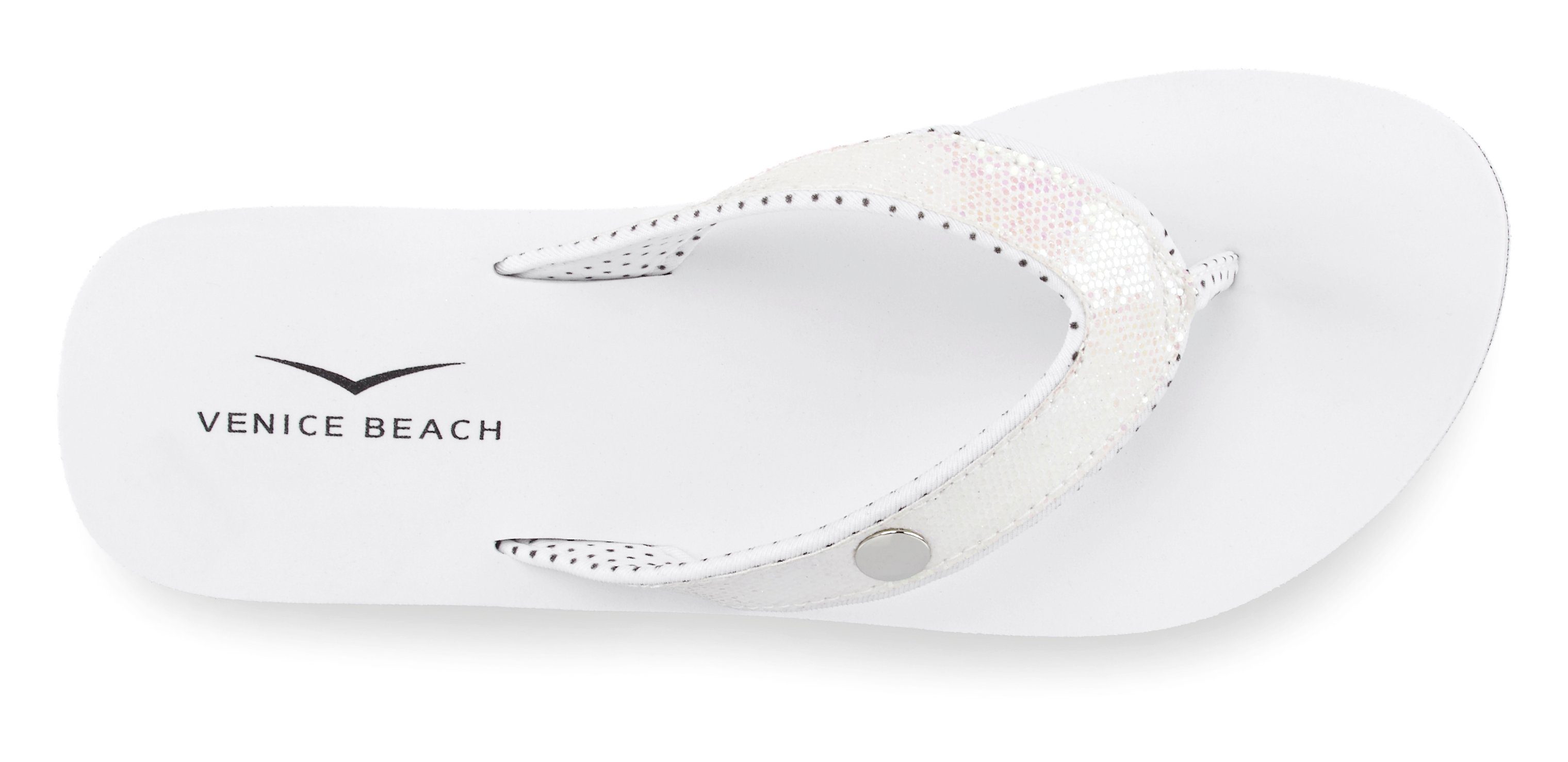 Venice Beach Badslippers Sandaal, pantoletten, badschoenen ultralicht met glitterband VEGAN