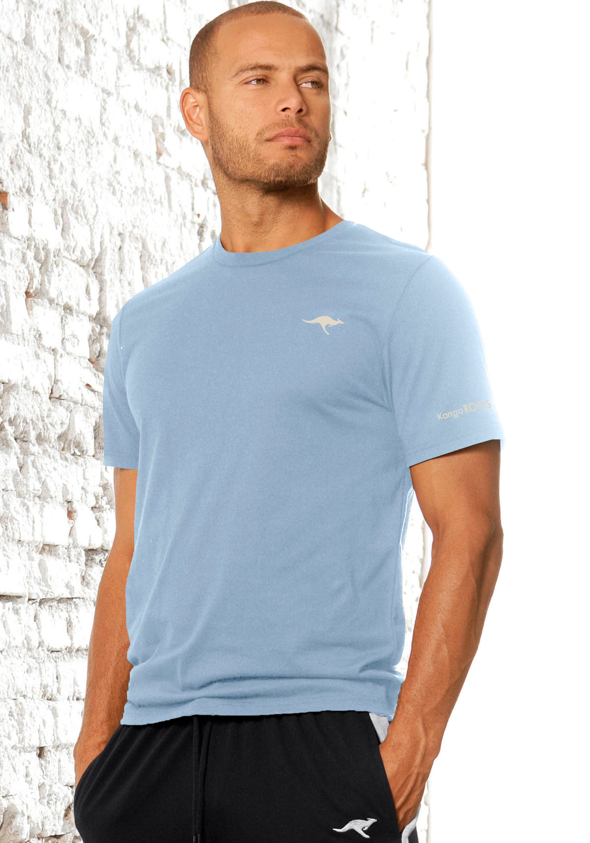 KangaROOS T-shirt met kangaroos-print op borsthoogte (Set van 2)