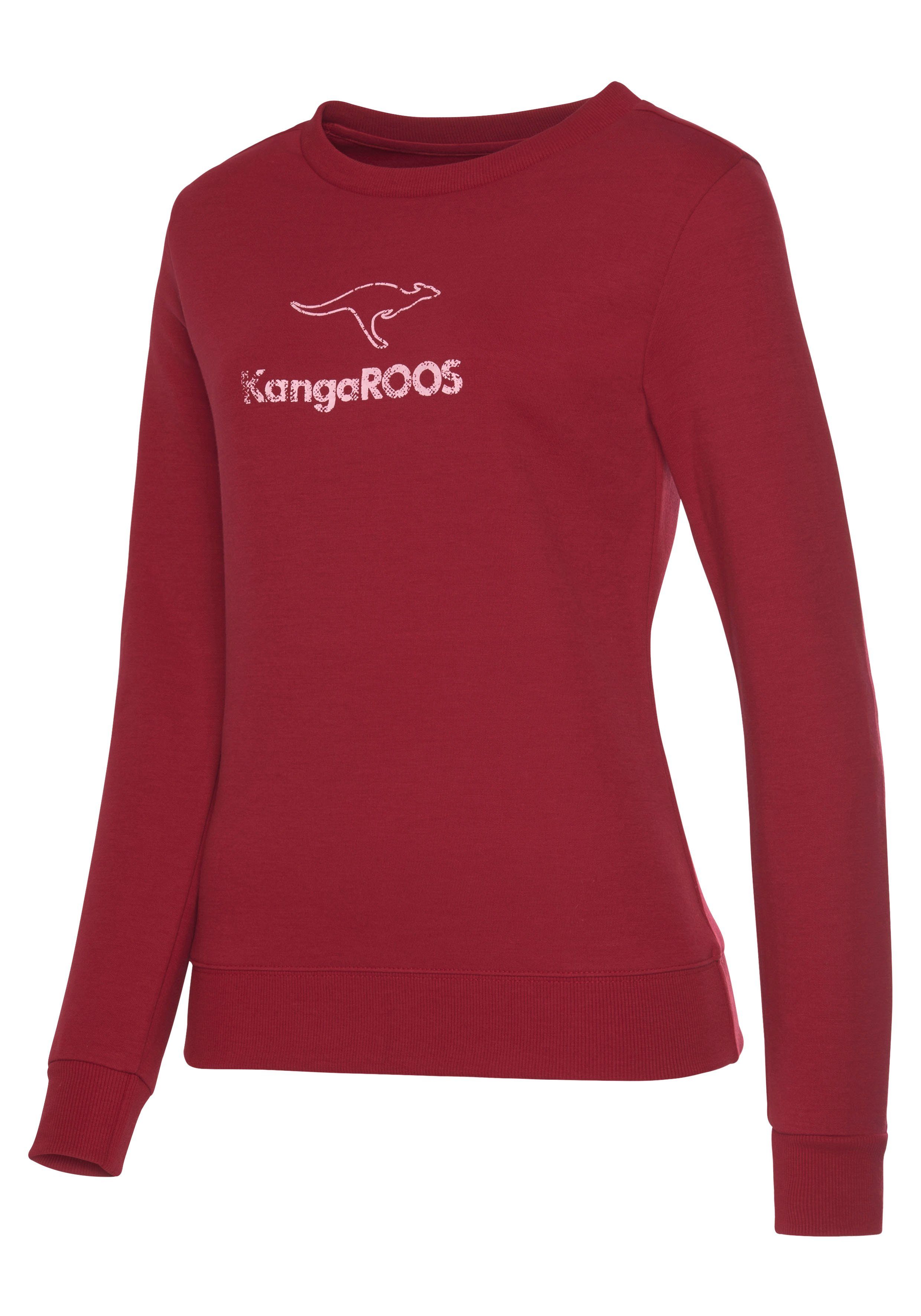 KangaROOS Sweatshirt met contrasterende logoprint, loungepak