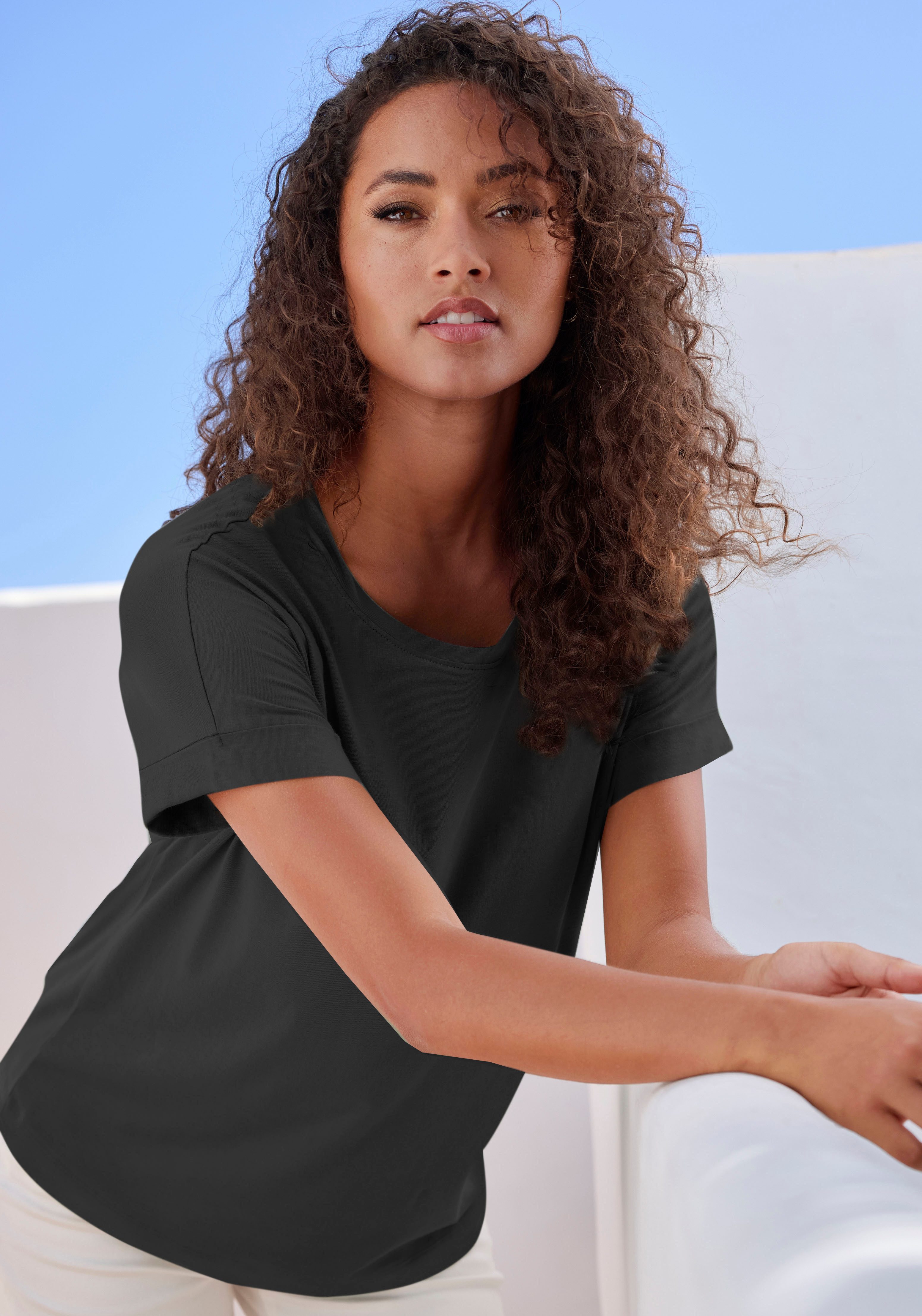 Copenhagen Studios T-shirt Met subtiele logoprint achteraan van zachte jersey kwaliteit met biologische katoen