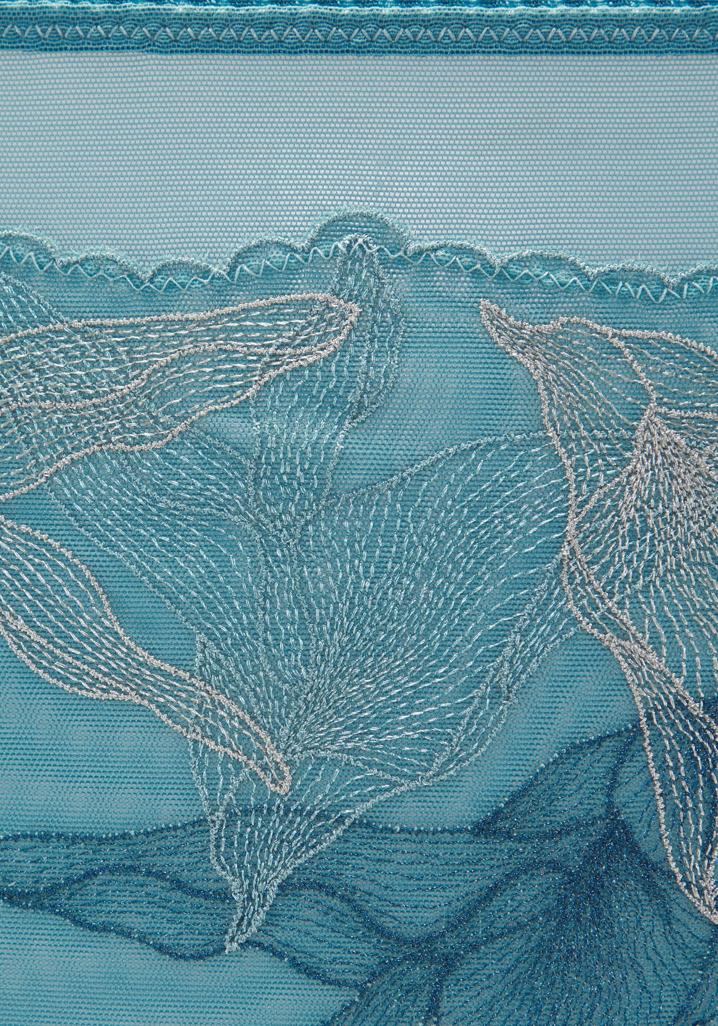 Lascana String Gabriella van mesh met delicate borduursels, transparant ondergoed