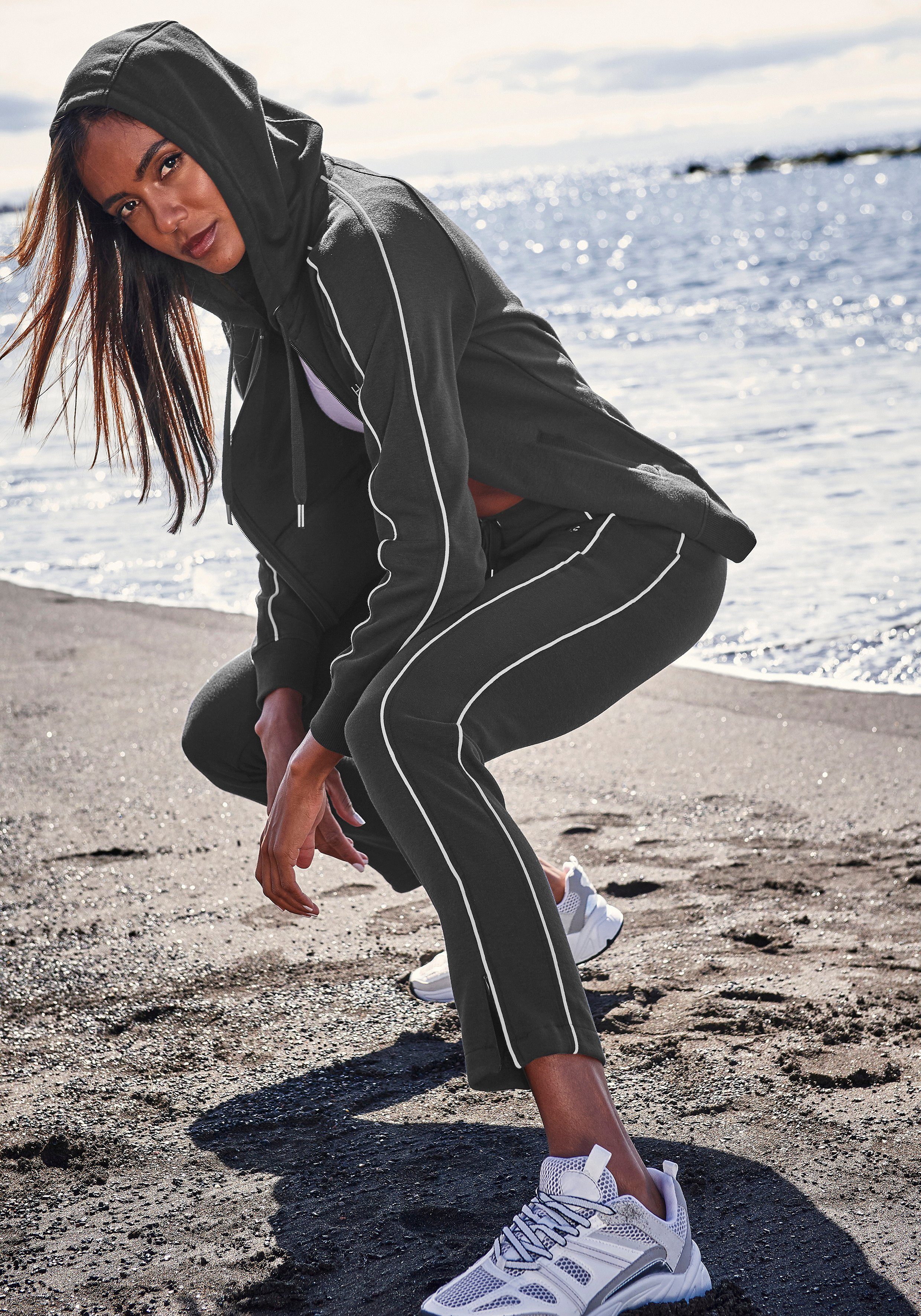 H.I.S Sweatbroek met rits aan de broekzoom, loungepak