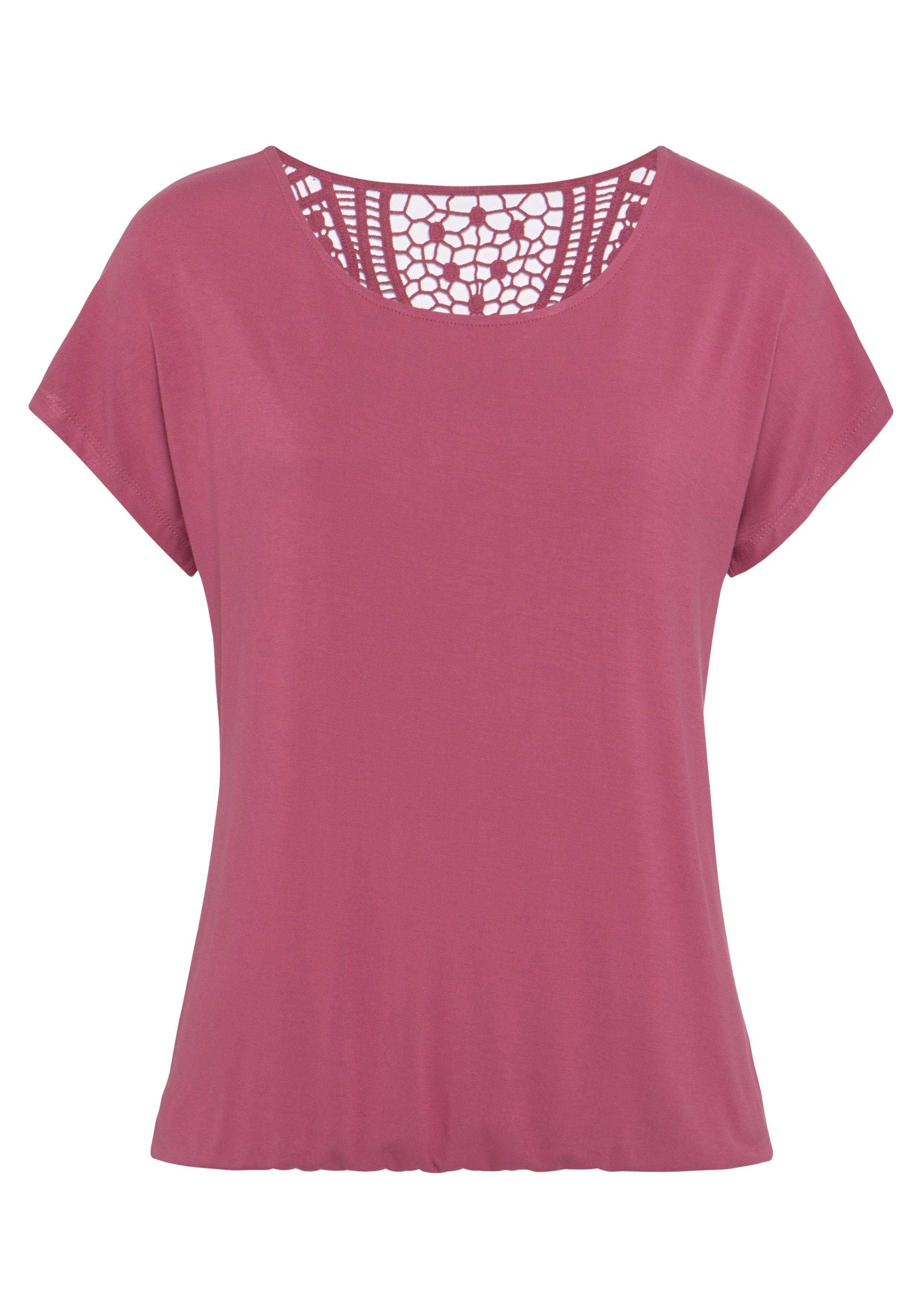 Vivance Shirt met korte mouwen Met haakwerk aan de achterkant (Set van 2)
