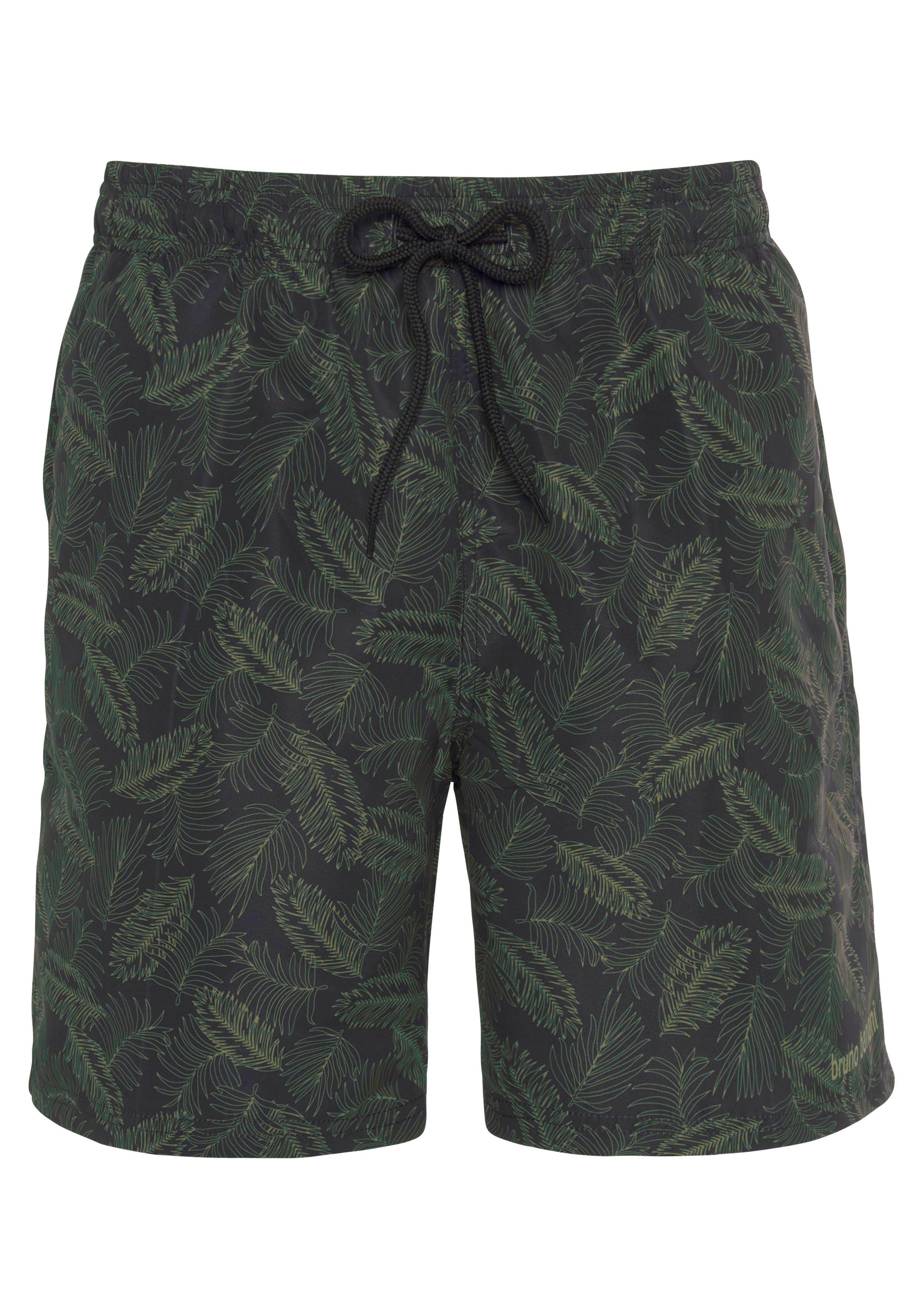 Bruno Banani Zwemshort met een bloemmotief