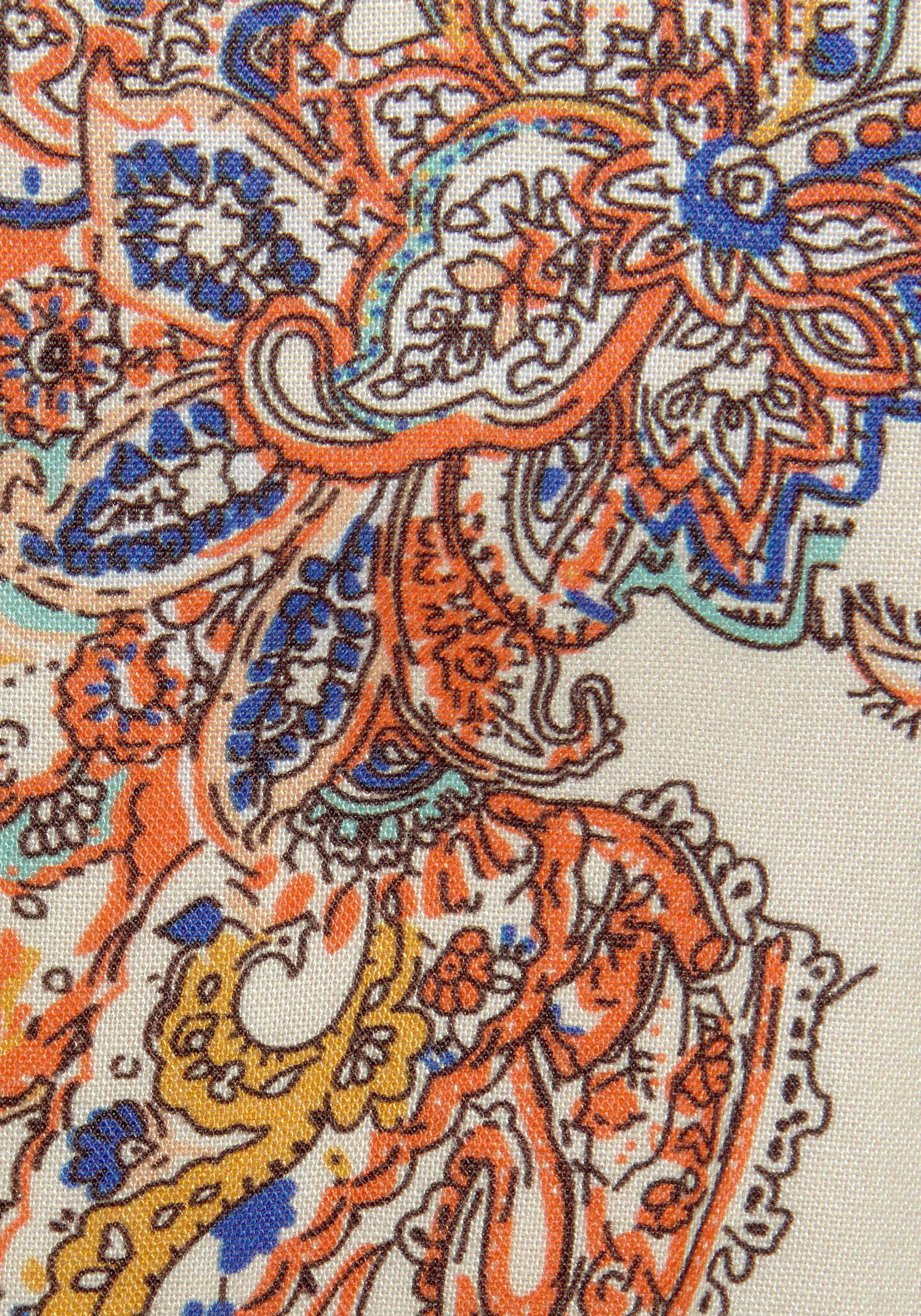 Vivance Maxi-jurk van geweven viscose, paisleyprint, drukkleed, volants