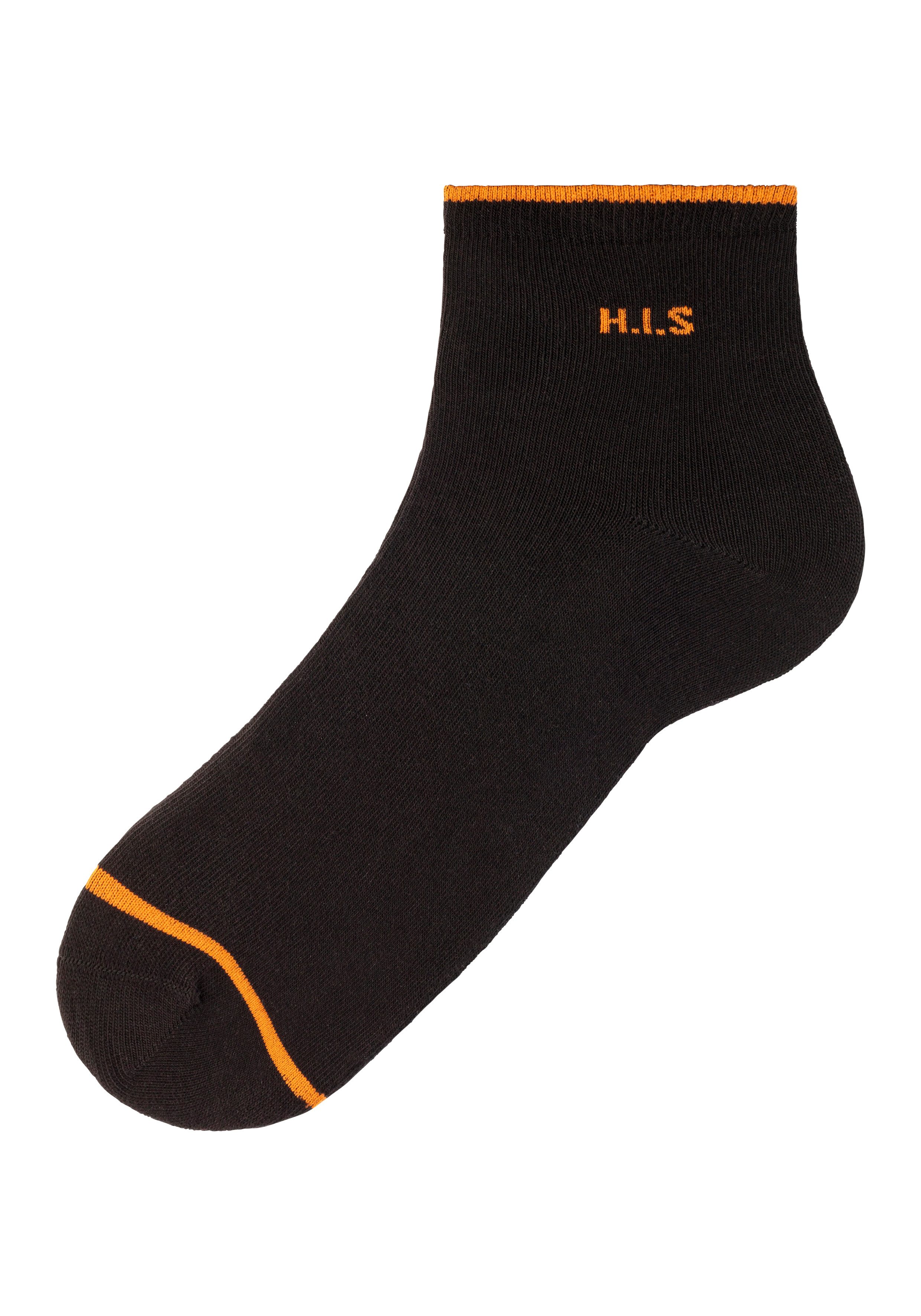H.I.S Korte sokken met gekleurde boord (set, 7 paar)
