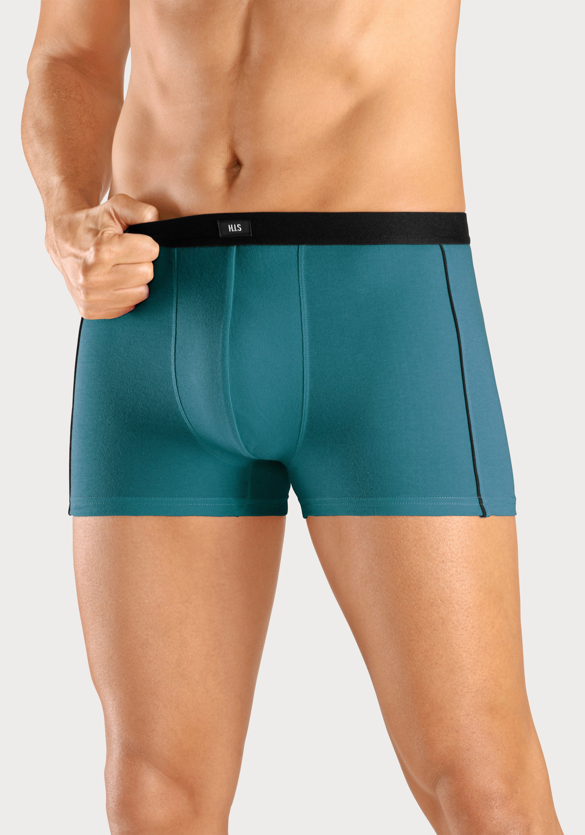 H.I.S Boxershort voor heren met smalle piping aan beide kanten opzij (set, 3 stuks) heren maat 3 multicolor